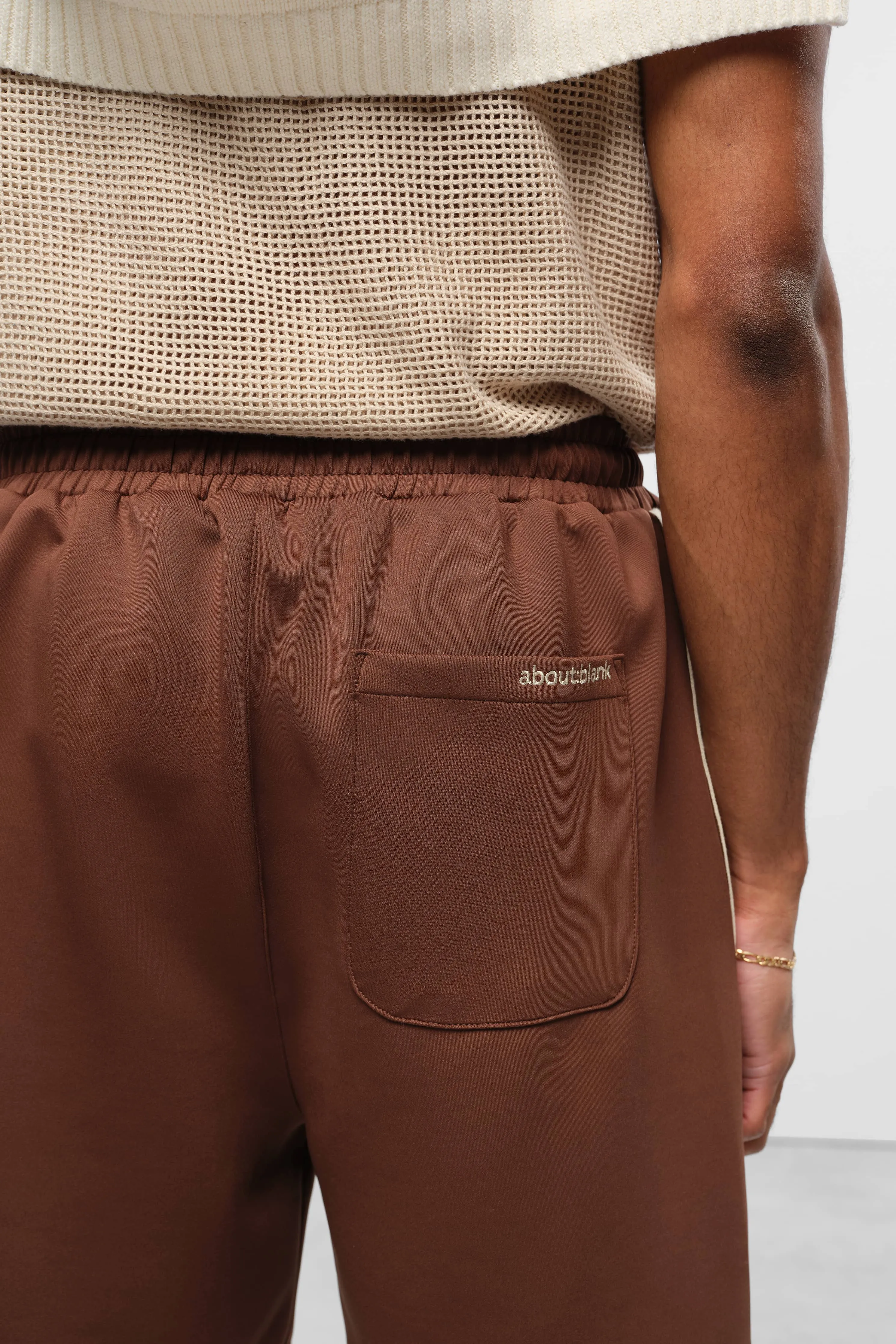monogram track short brown/ecru sold by about:blank product image thumbnail 4