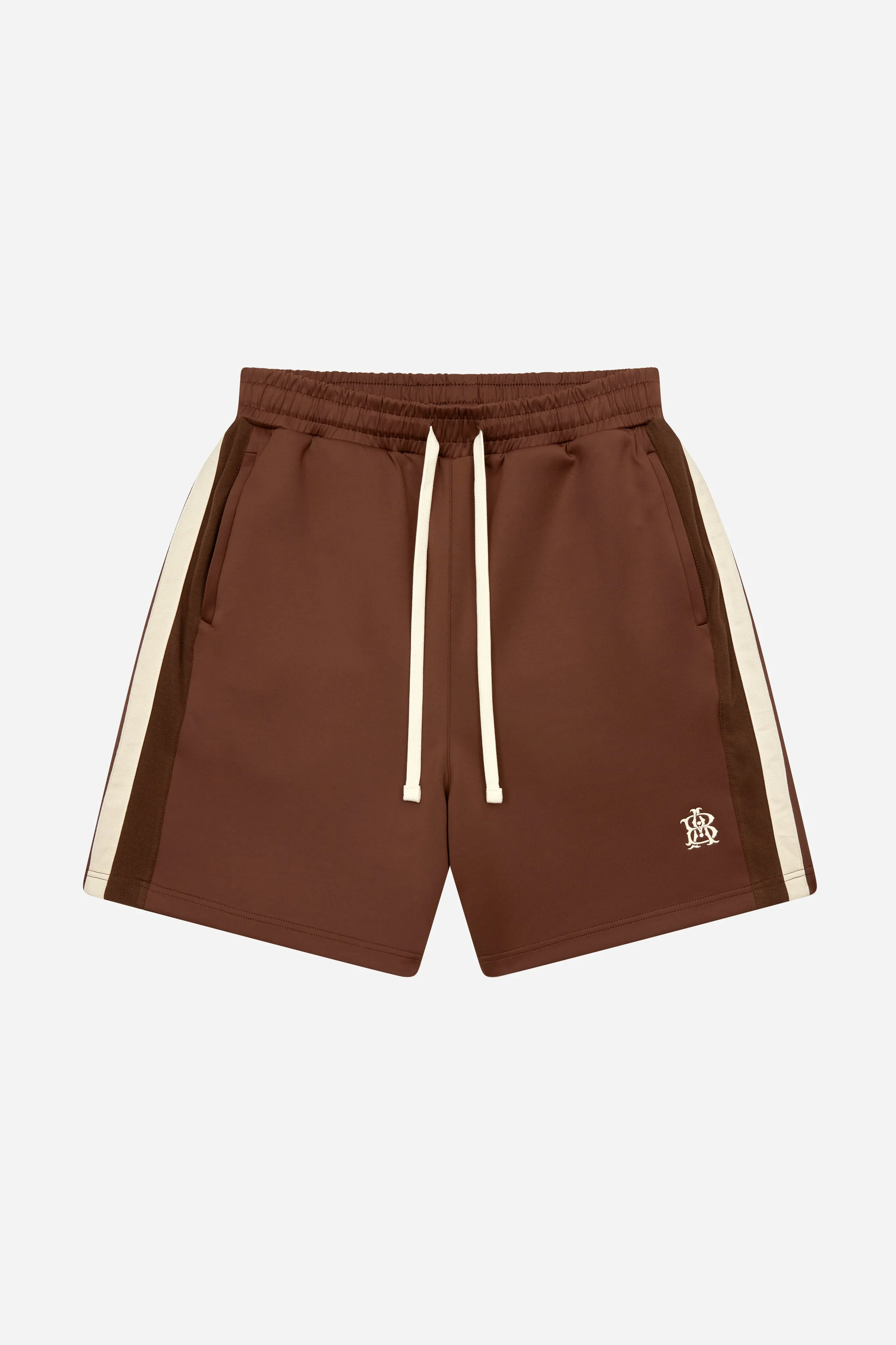 monogram track short brown/ecru sold by about:blank