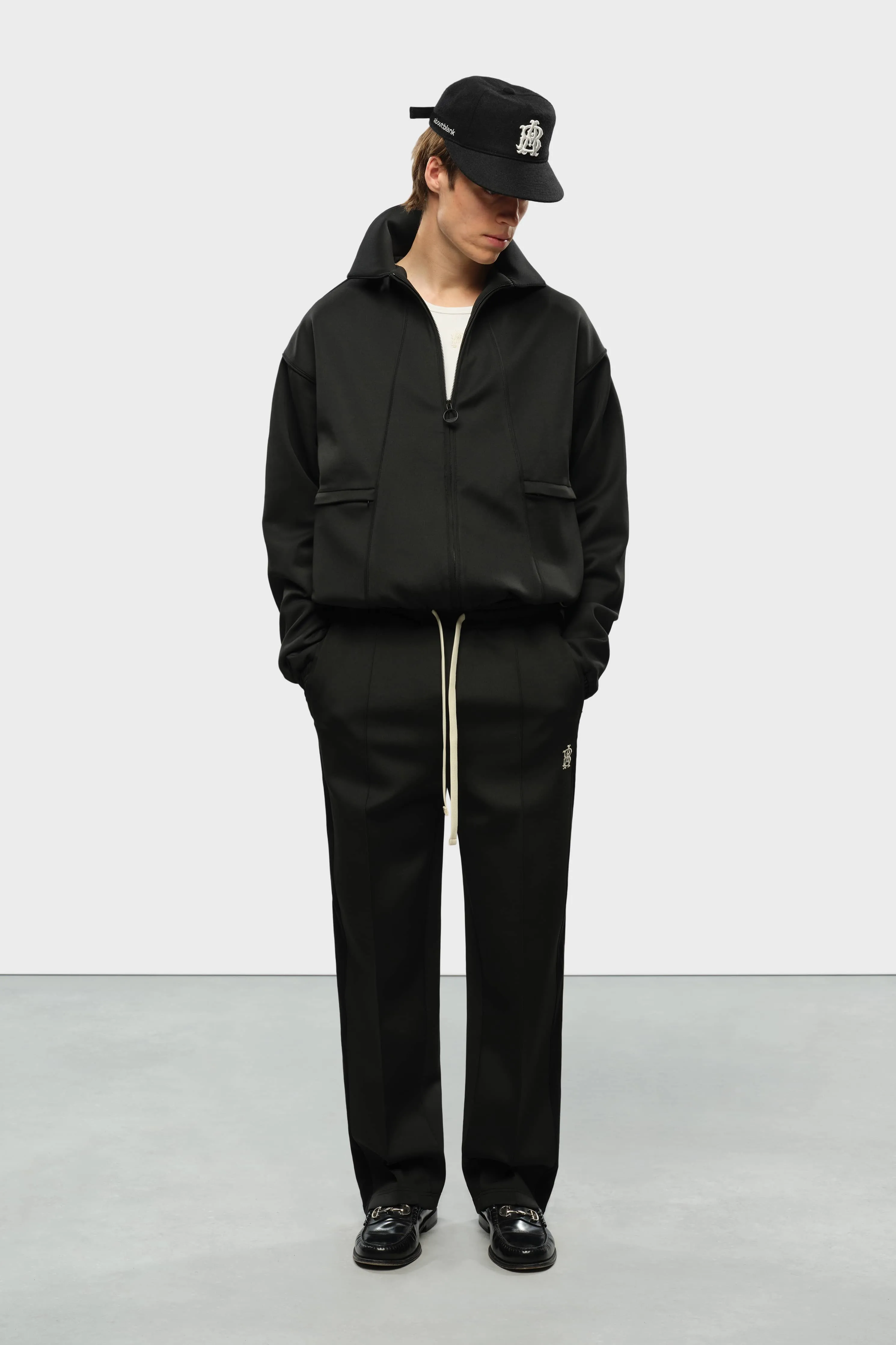 monogram track jacket black/ecru sold by about:blank product image thumbnail 2
