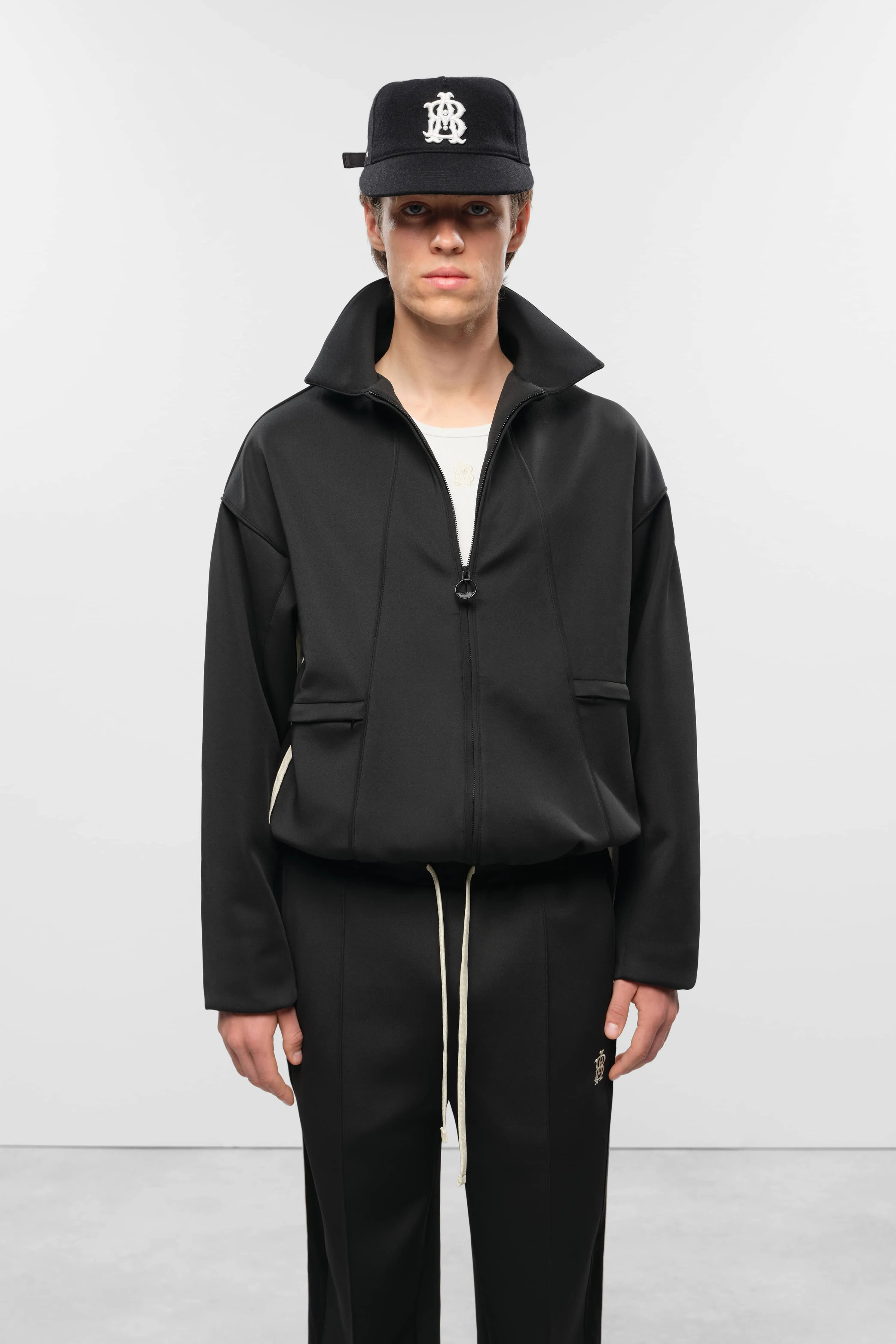 monogram track jacket black/ecru sold by about:blank product image thumbnail 5