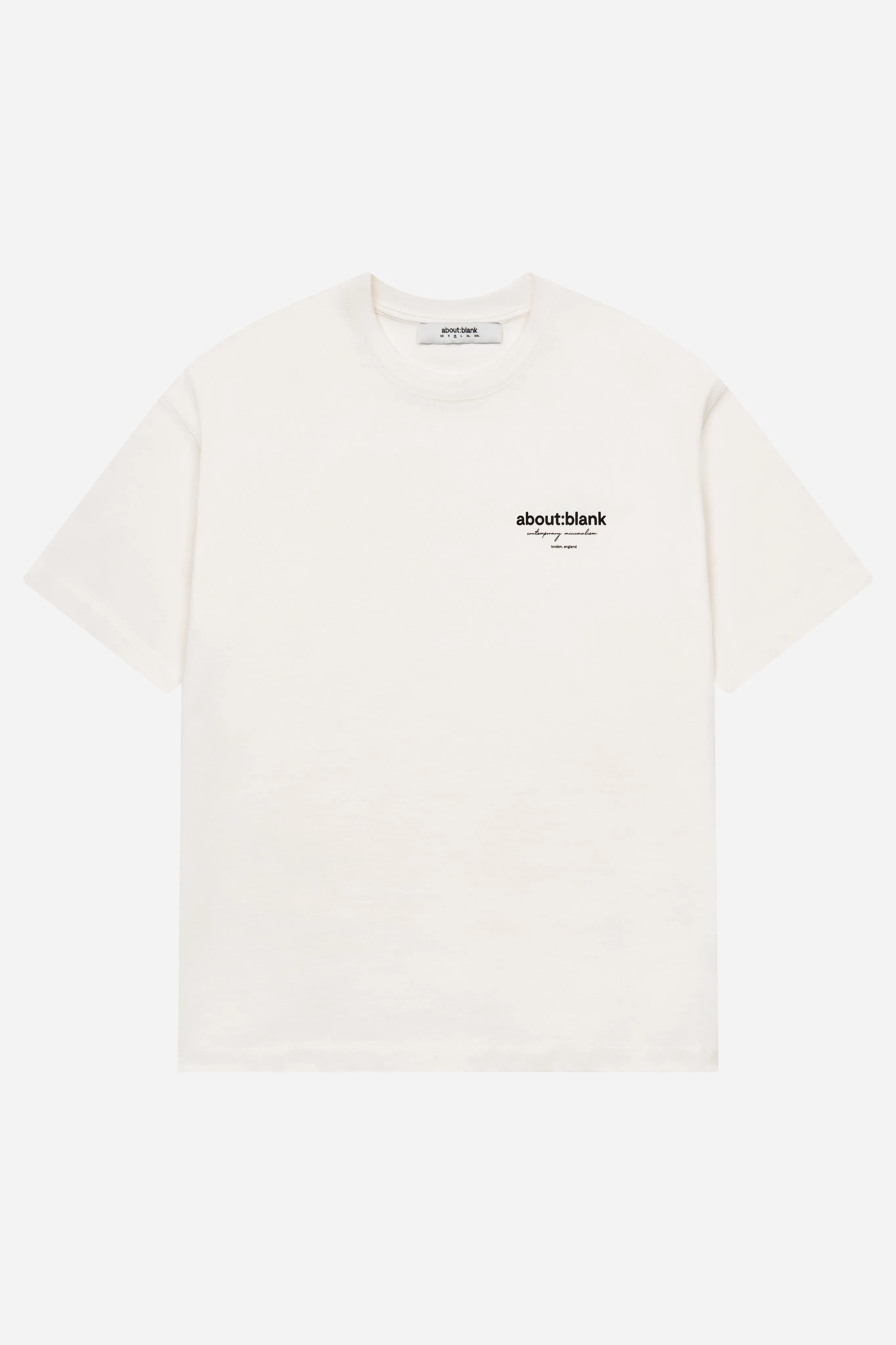 reverse t-shirt oat/black sold by about:blank