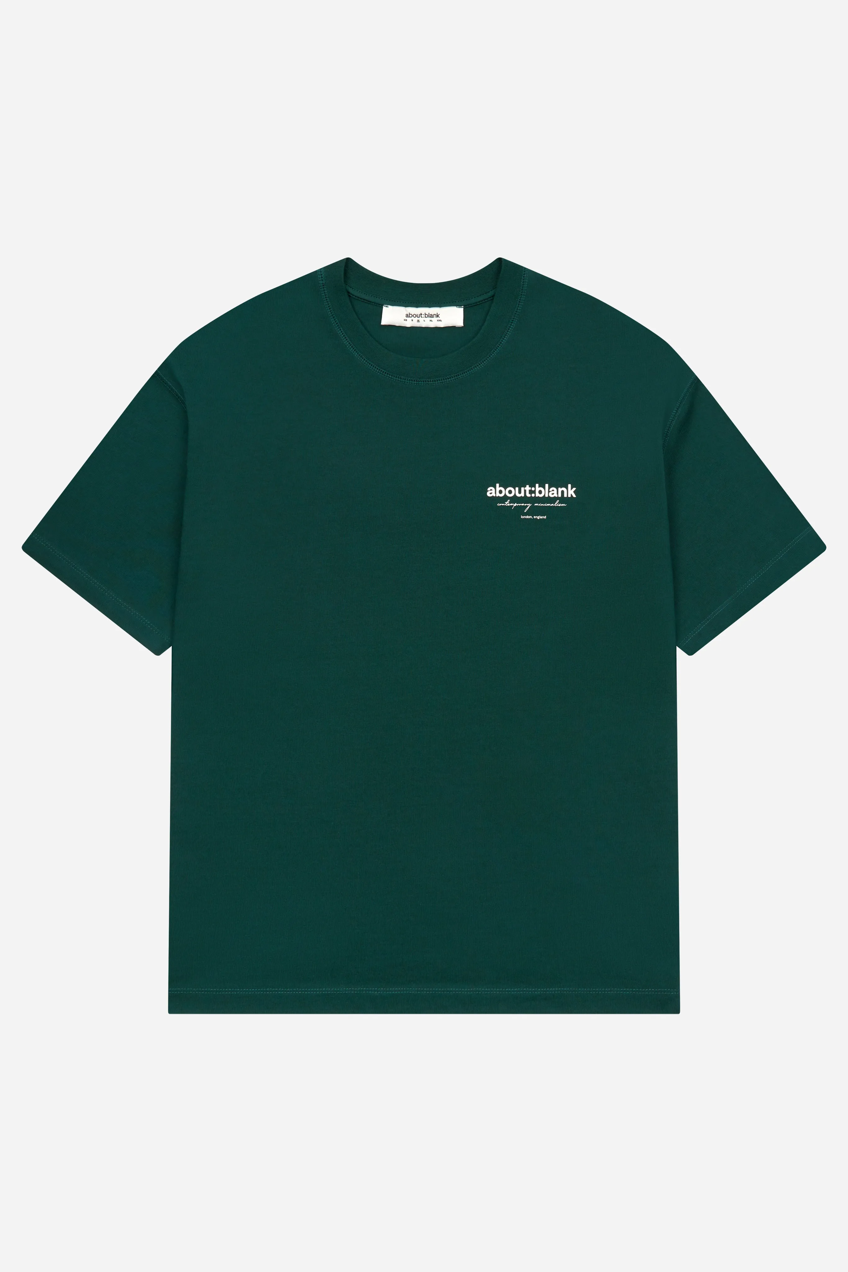reverse t-shirt epsom green/ecru sold by about:blank