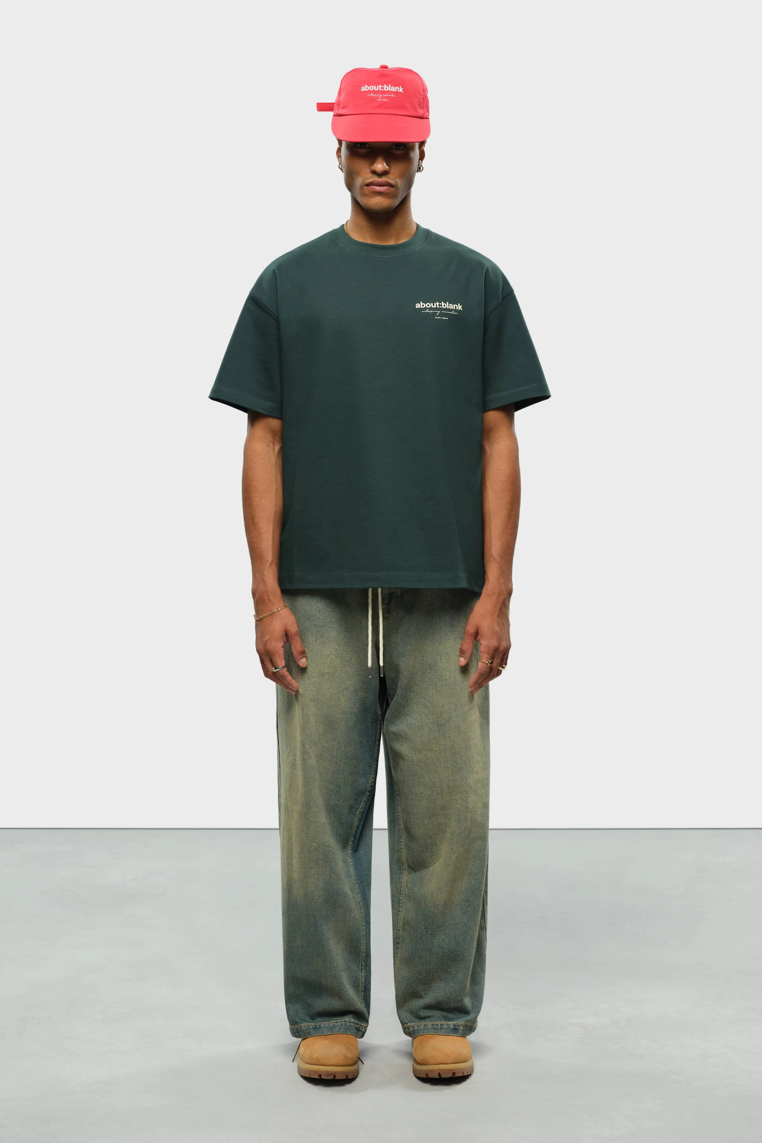 reverse t-shirt epsom green/ecru sold by about:blank product image thumbnail 2