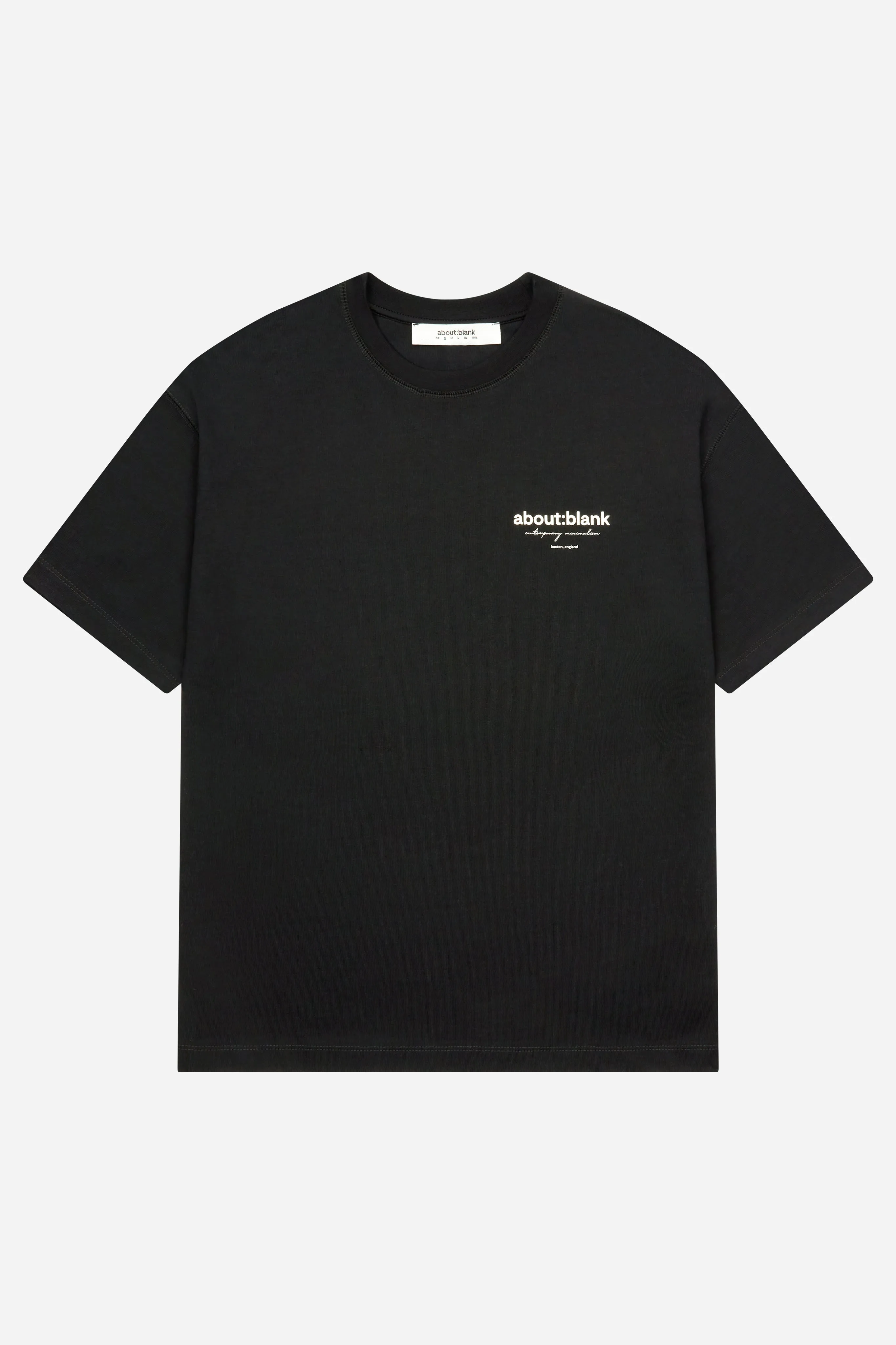 reverse t-shirt black/ecru sold by about:blank
