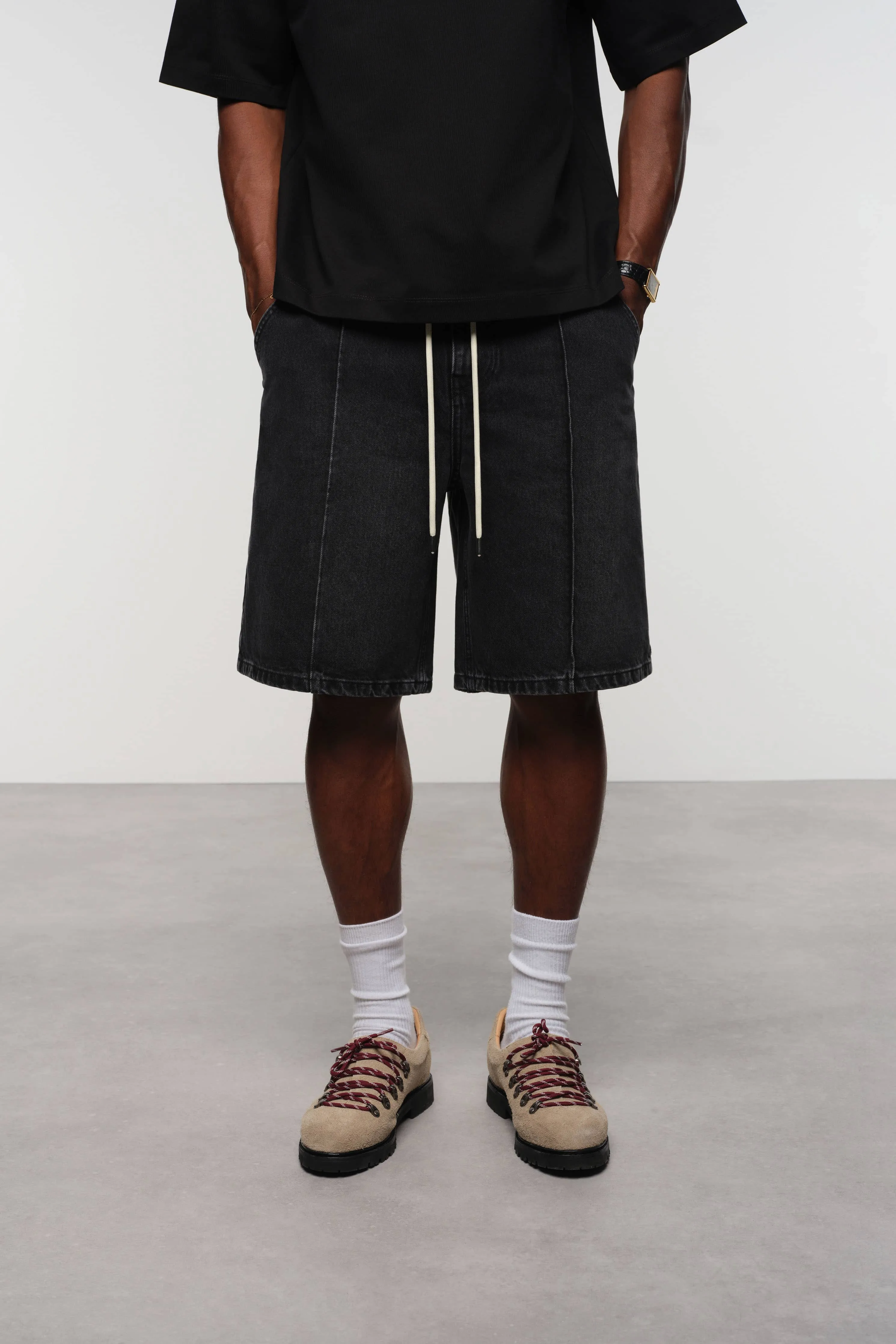 wide denim short vintage black sold by about:blank product image thumbnail 3