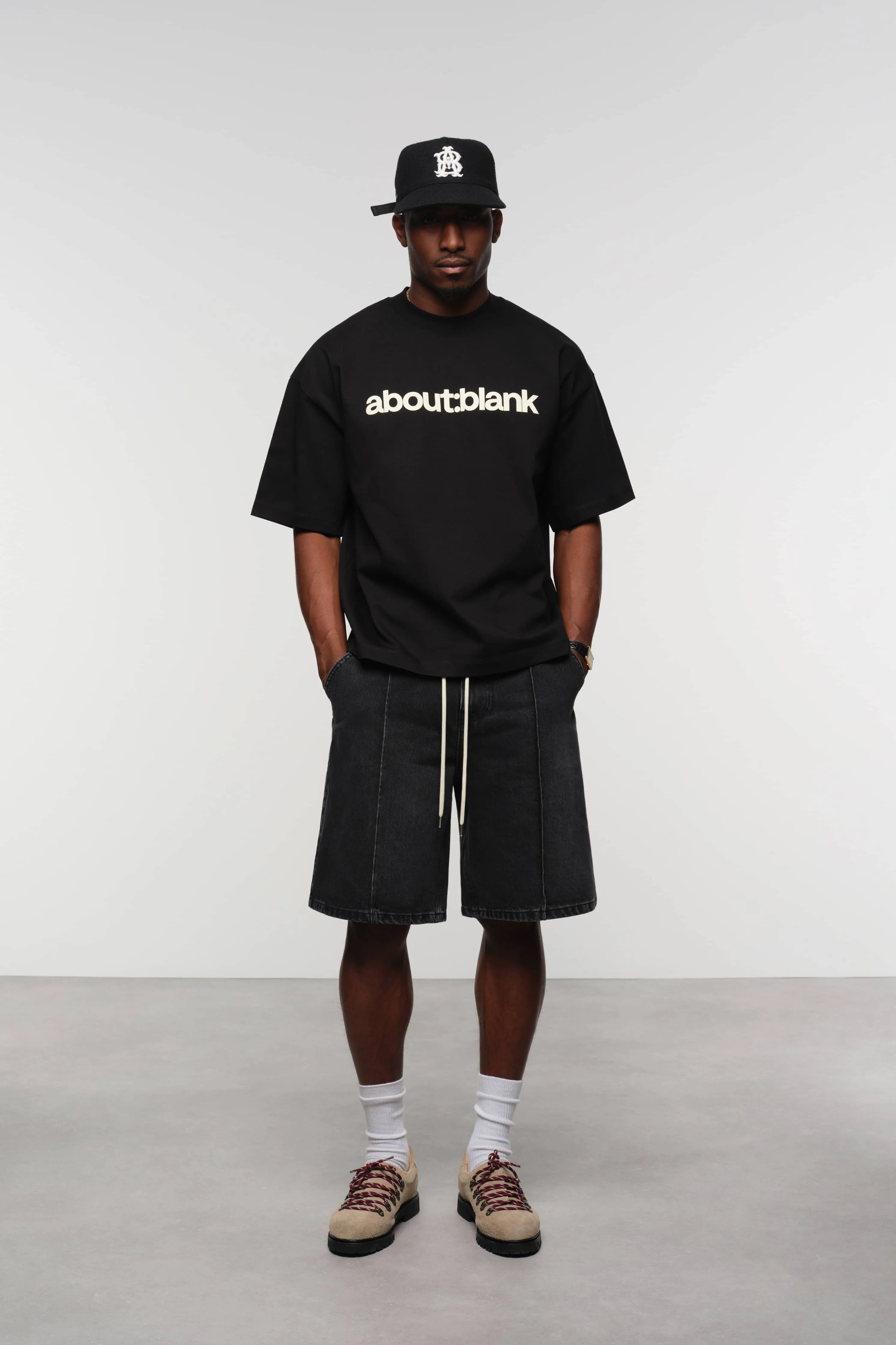 wide denim short vintage black sold by about:blank product image thumbnail 2