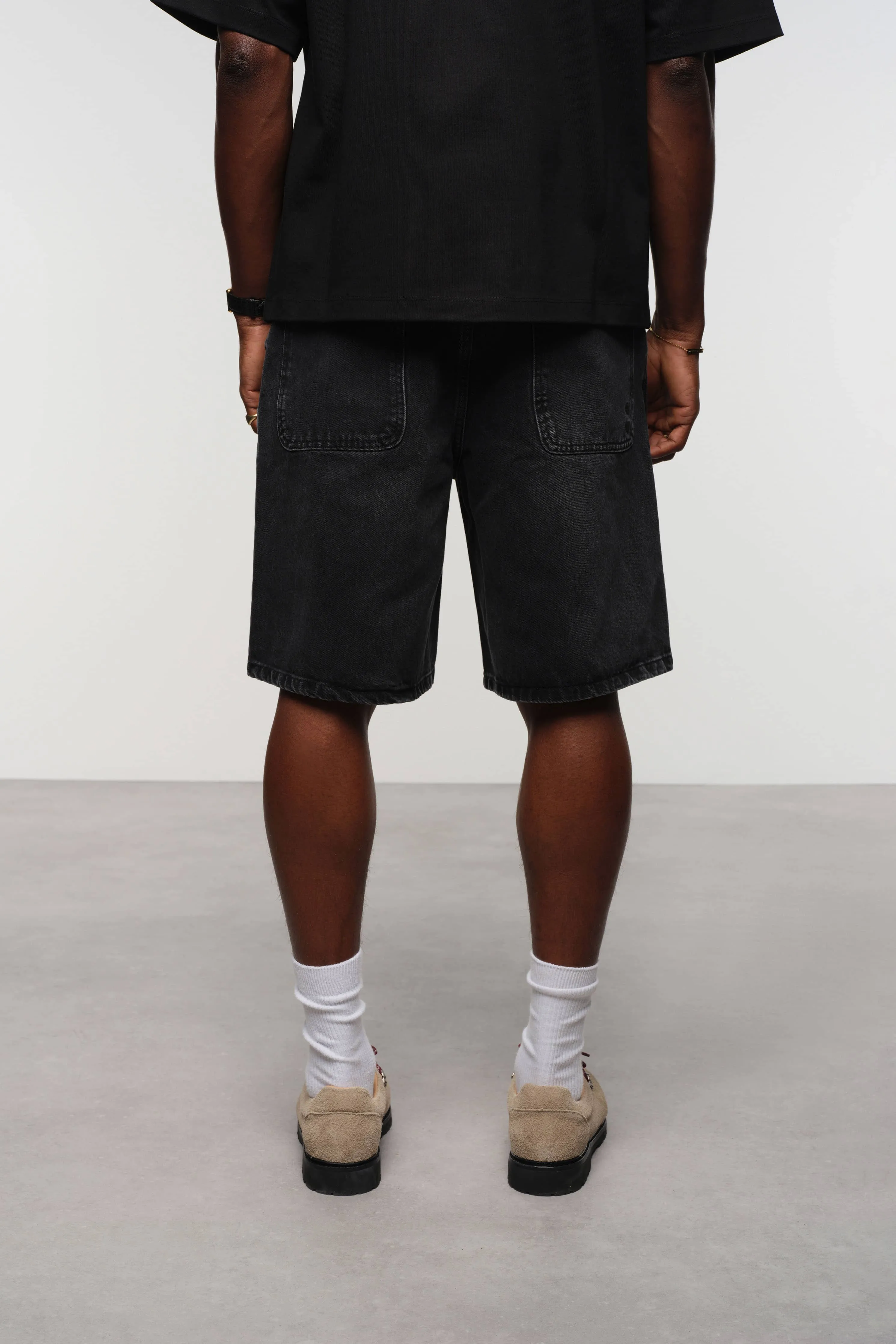 wide denim short vintage black sold by about:blank product image thumbnail 4