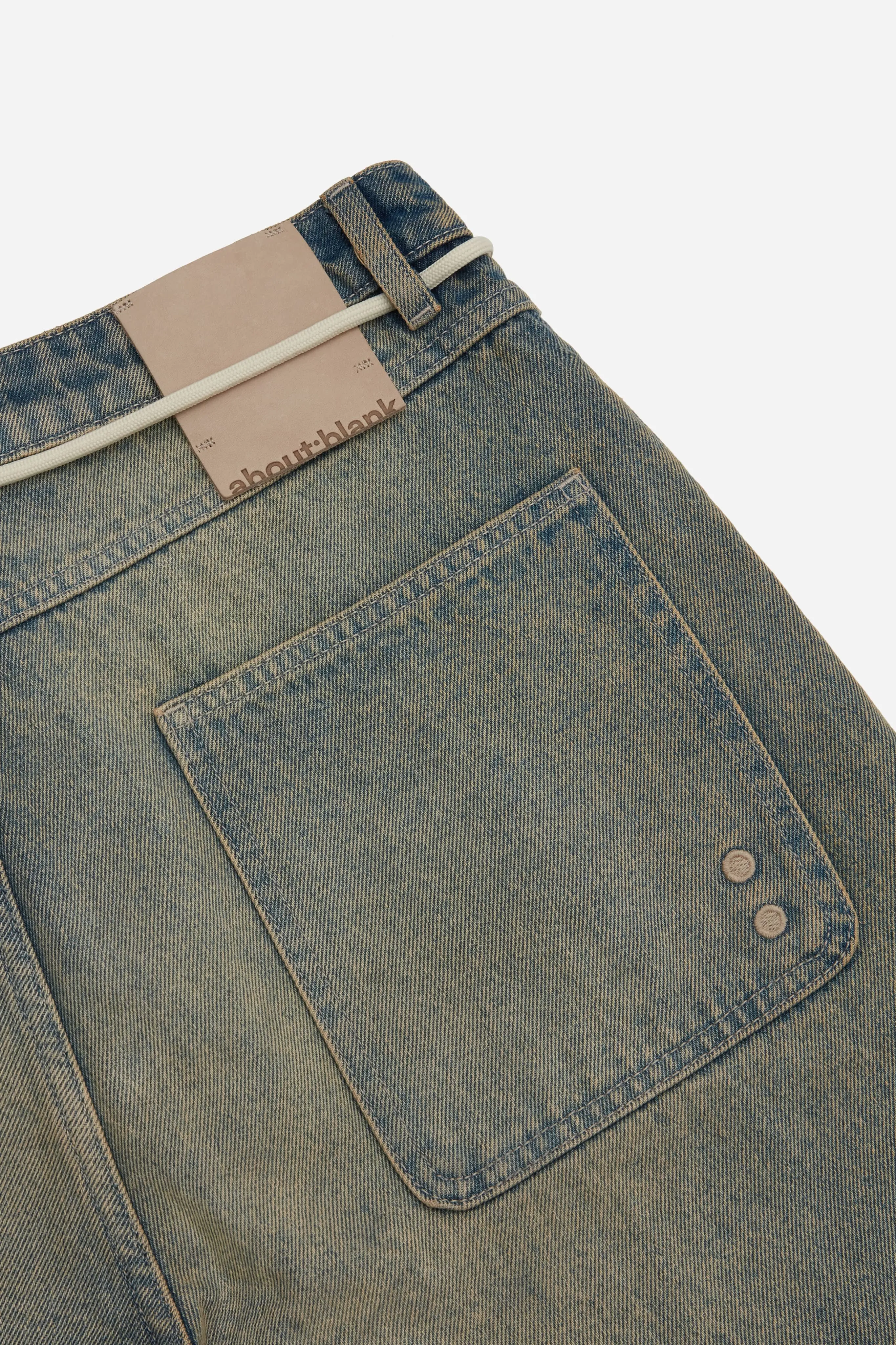 wide denim short dirty wash sold by about:blank product image thumbnail 5