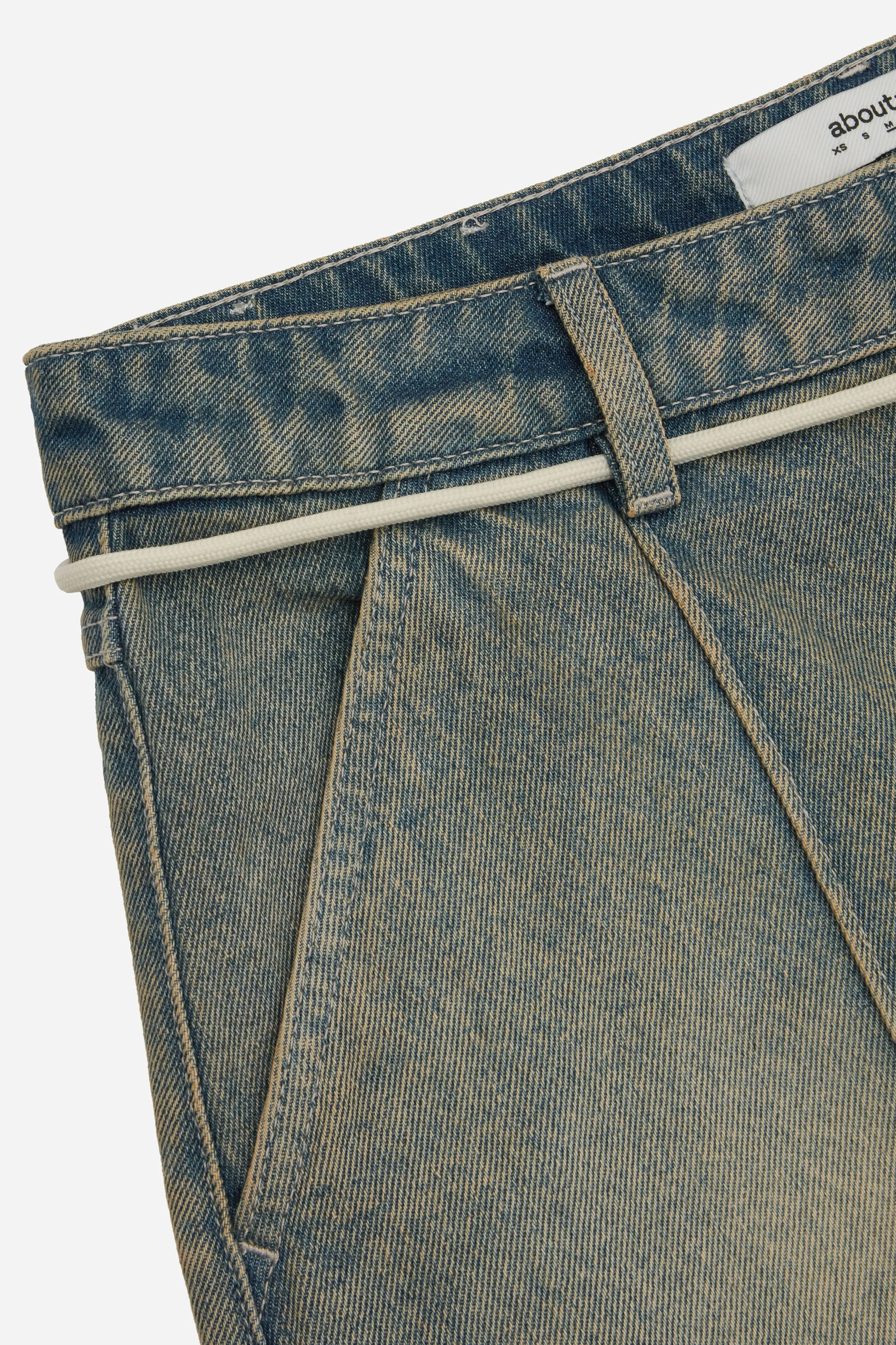 wide denim short dirty wash sold by about:blank product image thumbnail 4