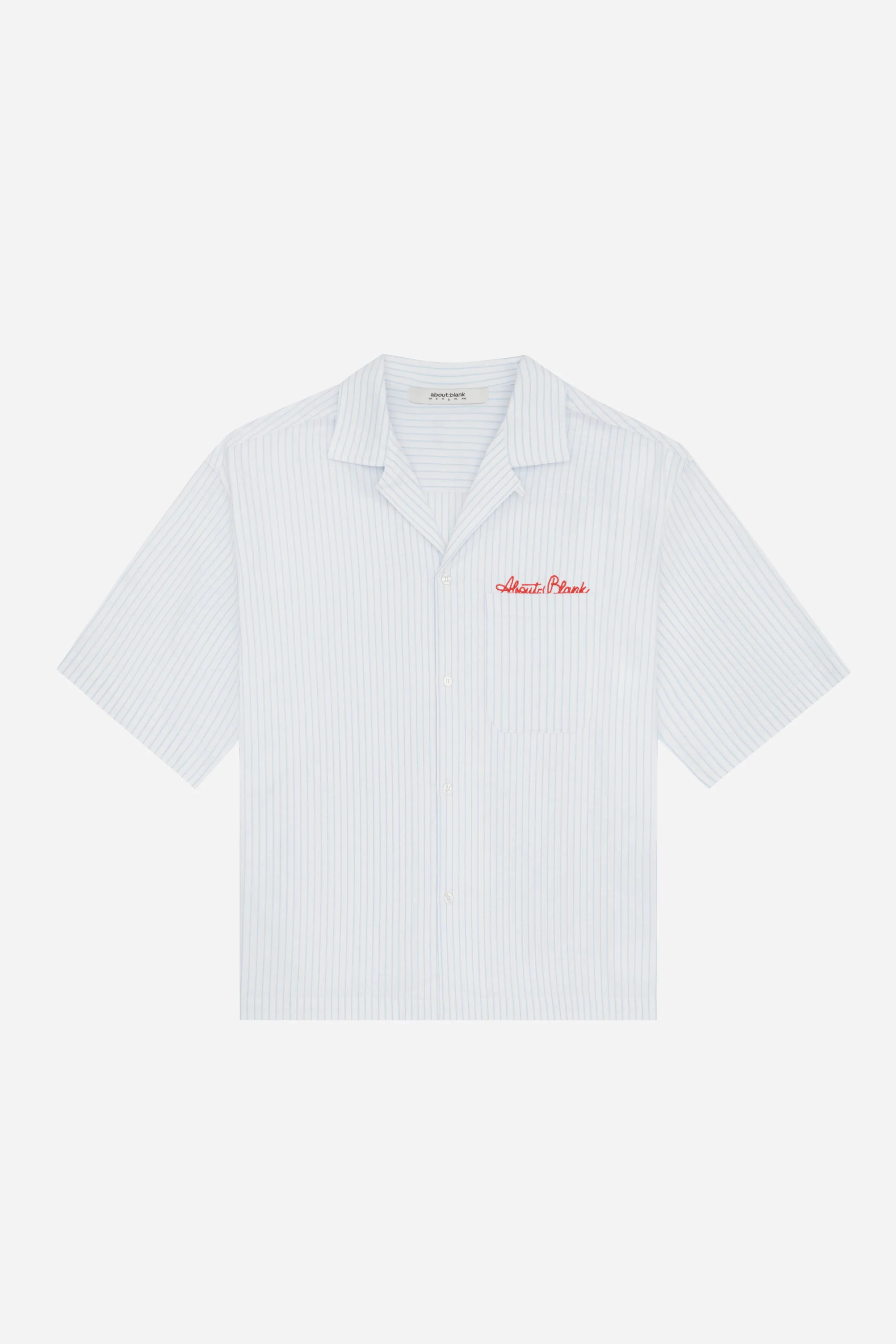 script short sleeve shirt white/blue sold by about:blank