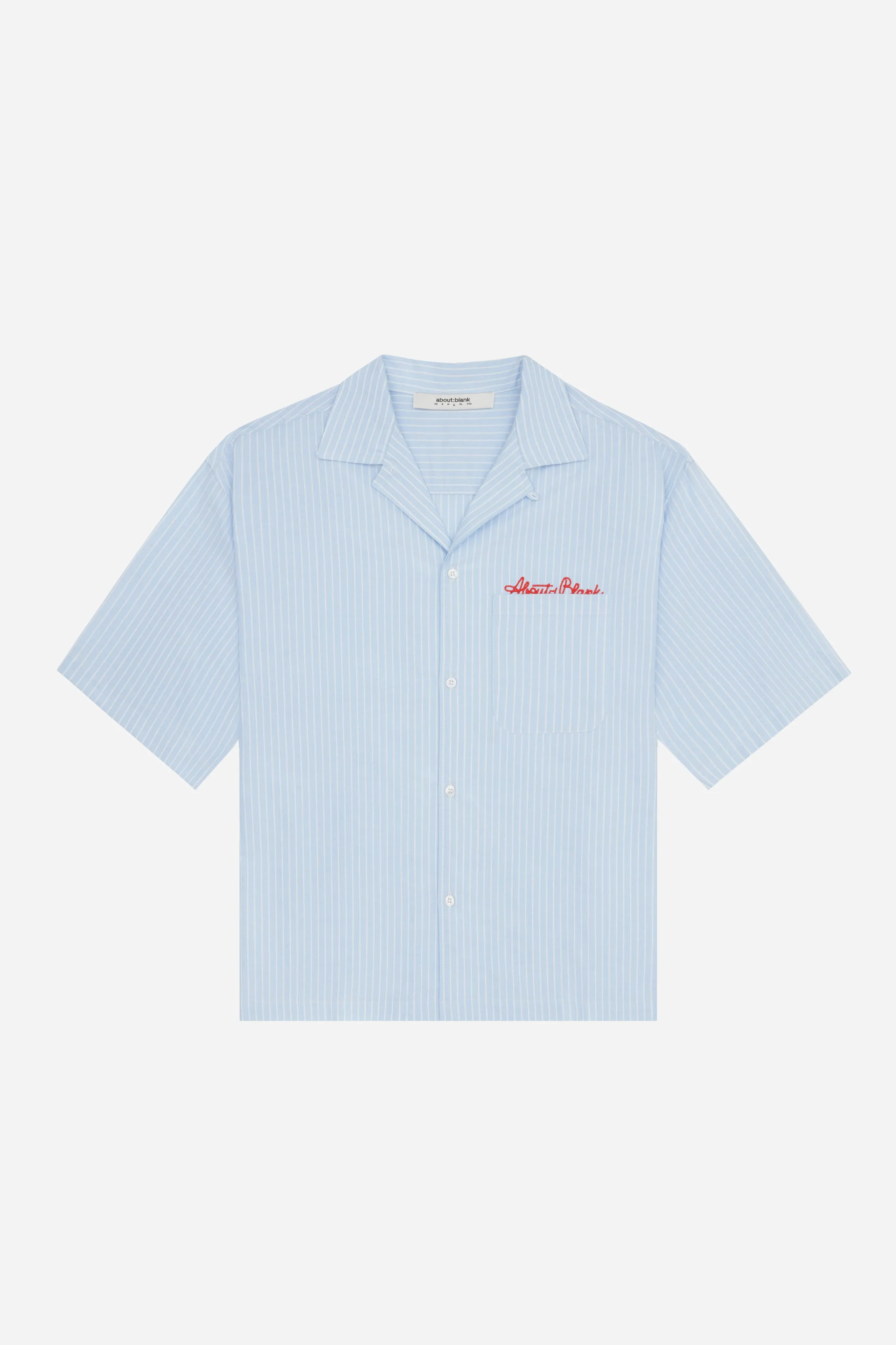 script short sleeve shirt blue/white sold by about:blank