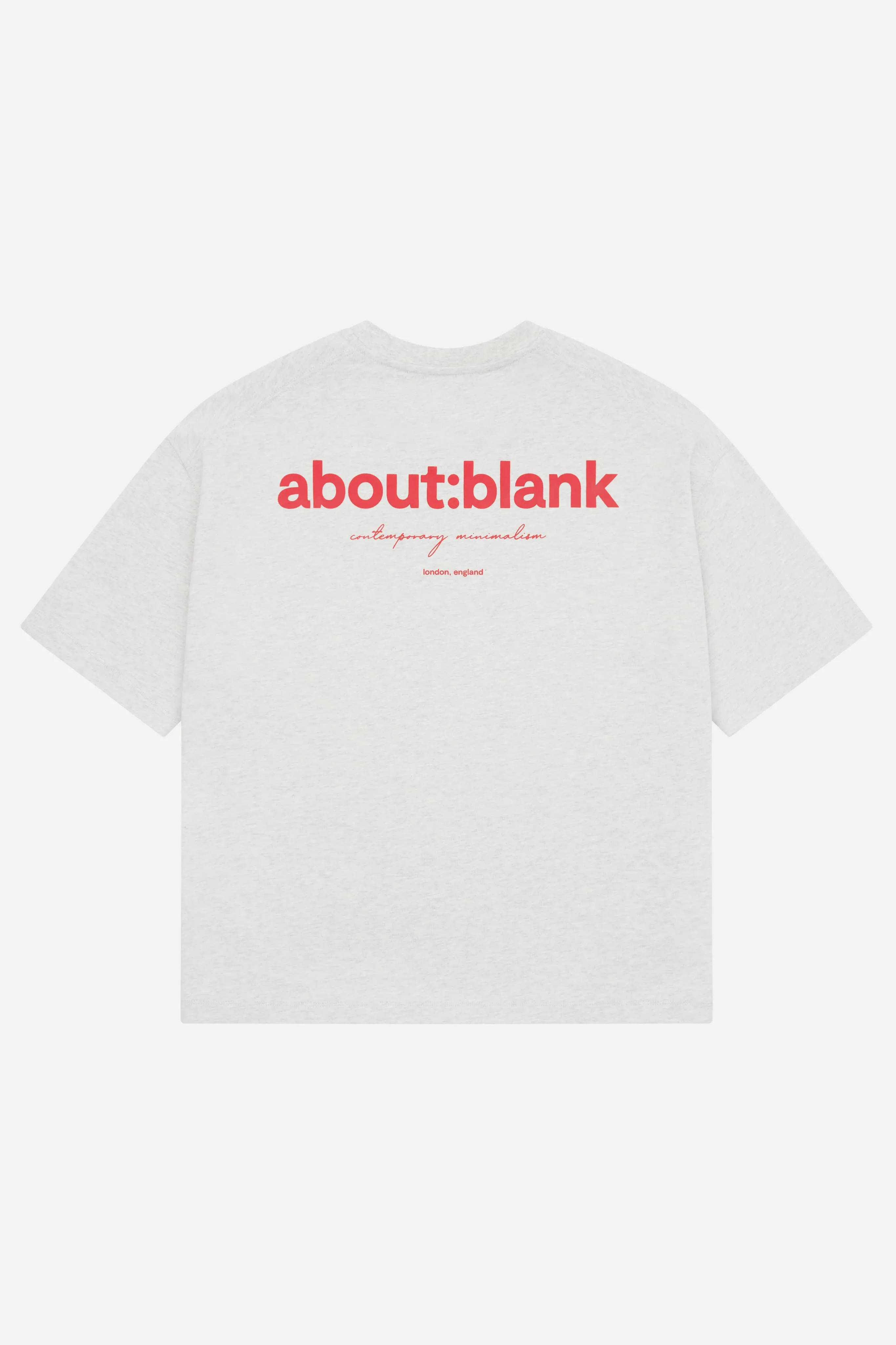 box t-shirt grey marl/red sold by about:blank