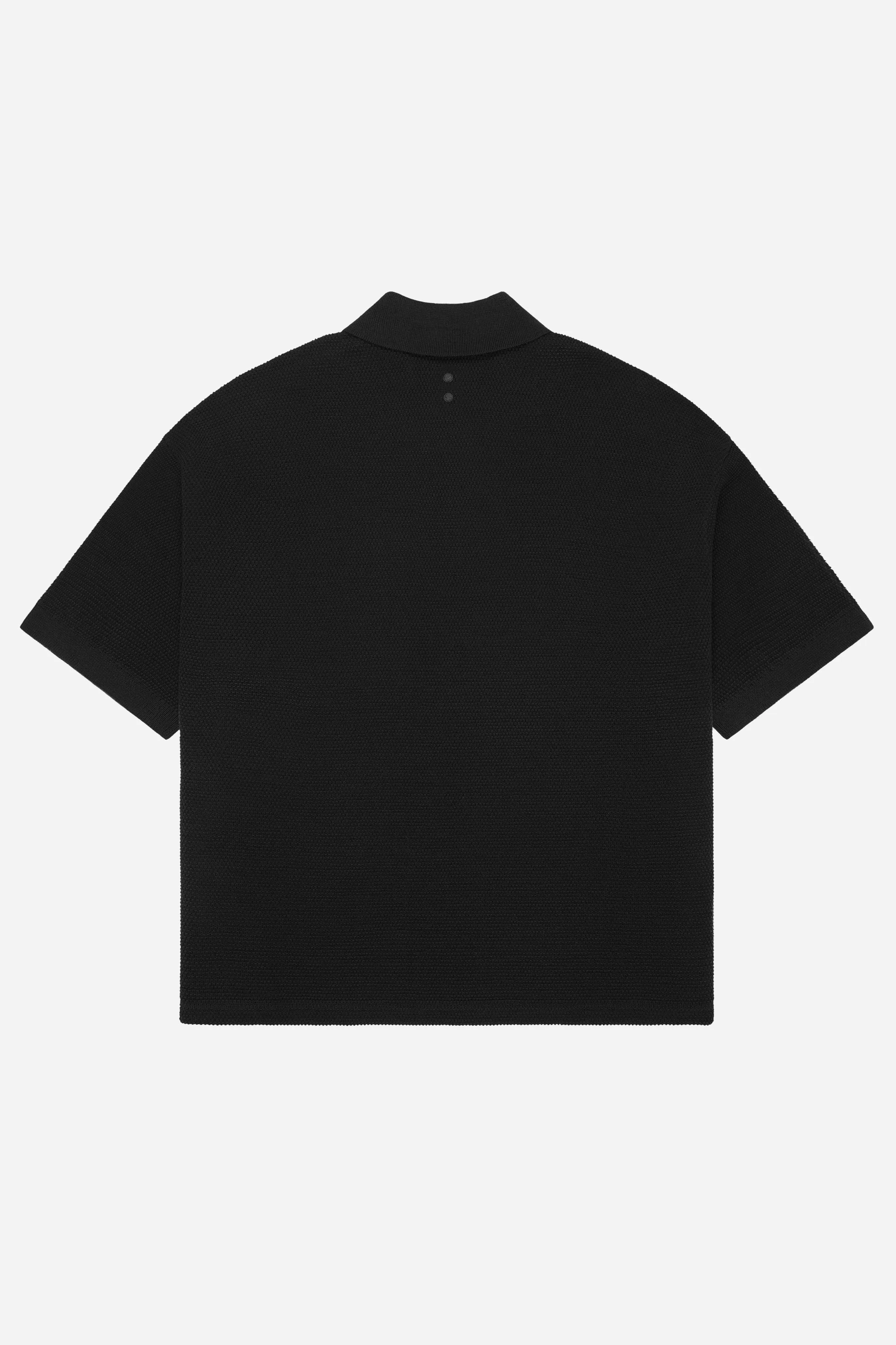 pique knitted polo black/ecru sold by about:blank product image thumbnail 2