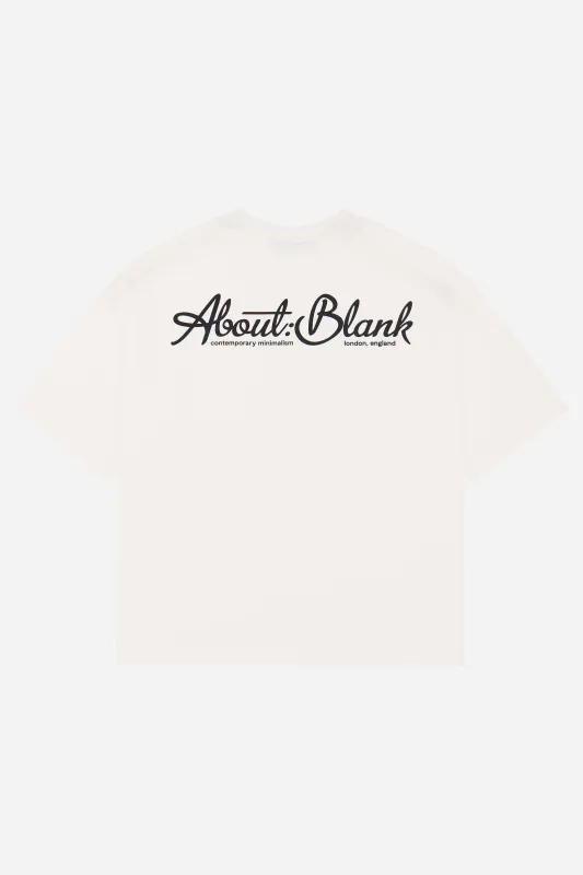 banner t-shirt oat/black sold by about:blank