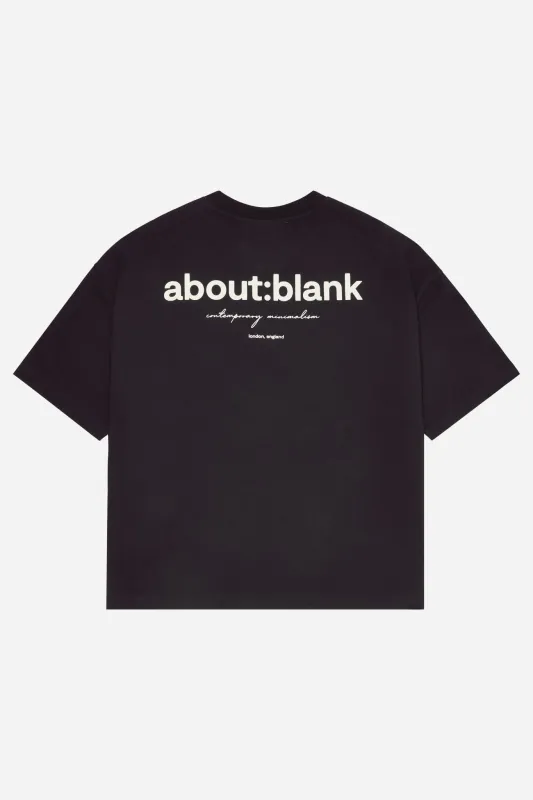 box t-shirt black/ecru sold by about:blank