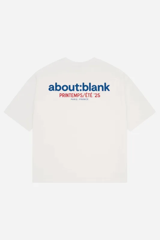 paris box t-shirt white/red/navy made by about:blank