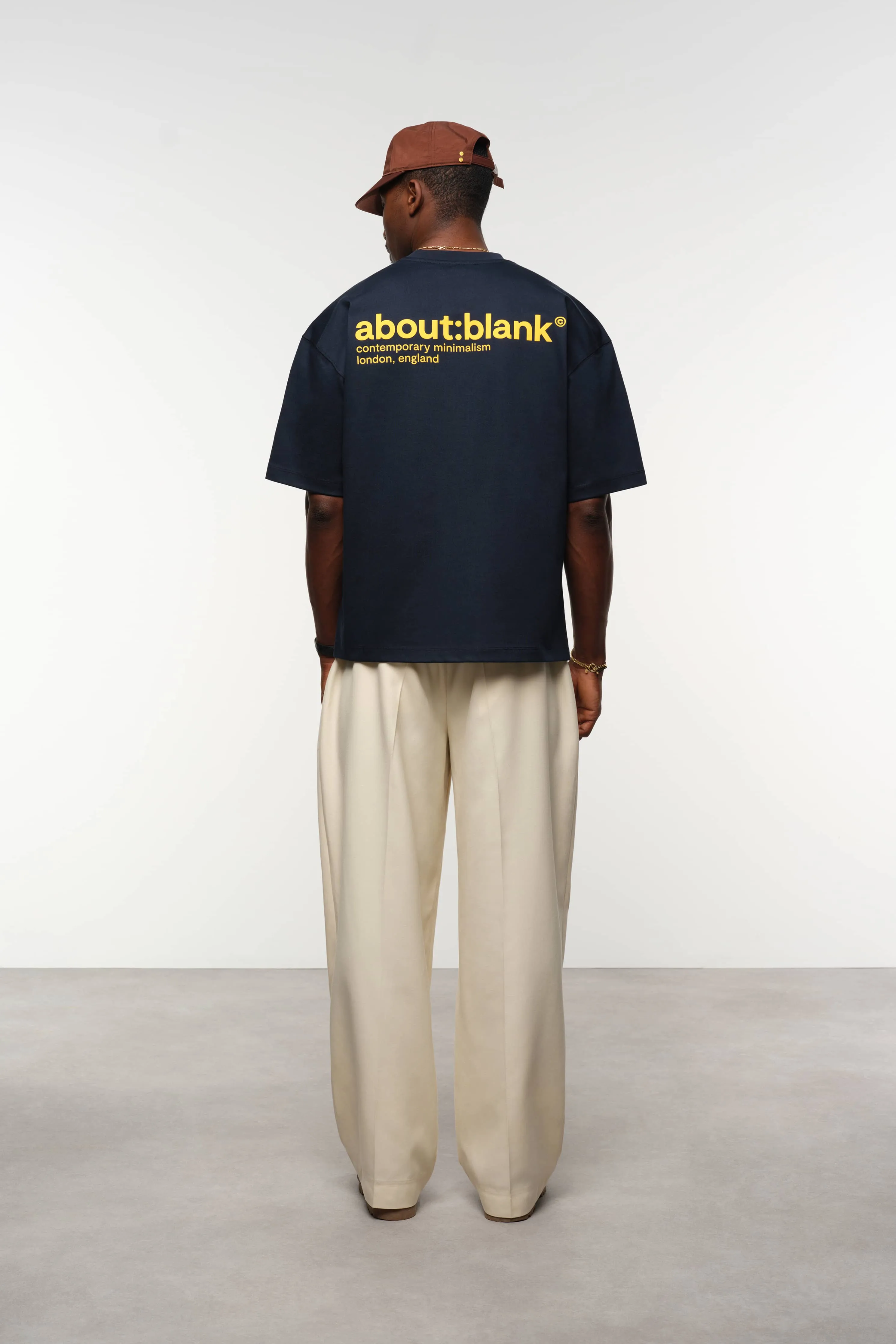 collection t-shirt navy/yellow sold by about:blank product image thumbnail 4