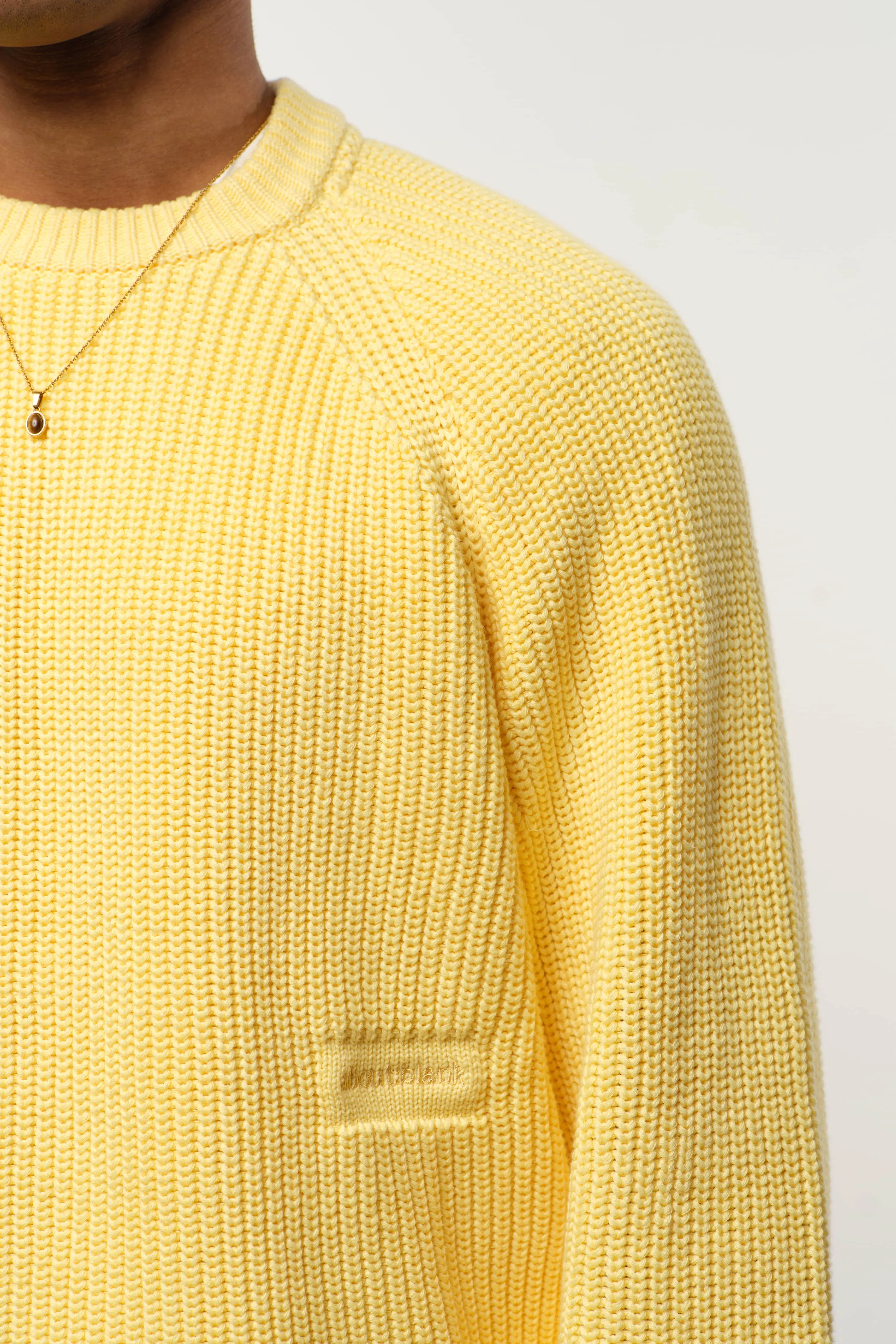 rib mock neck crew yellow sold by about:blank product image thumbnail 5