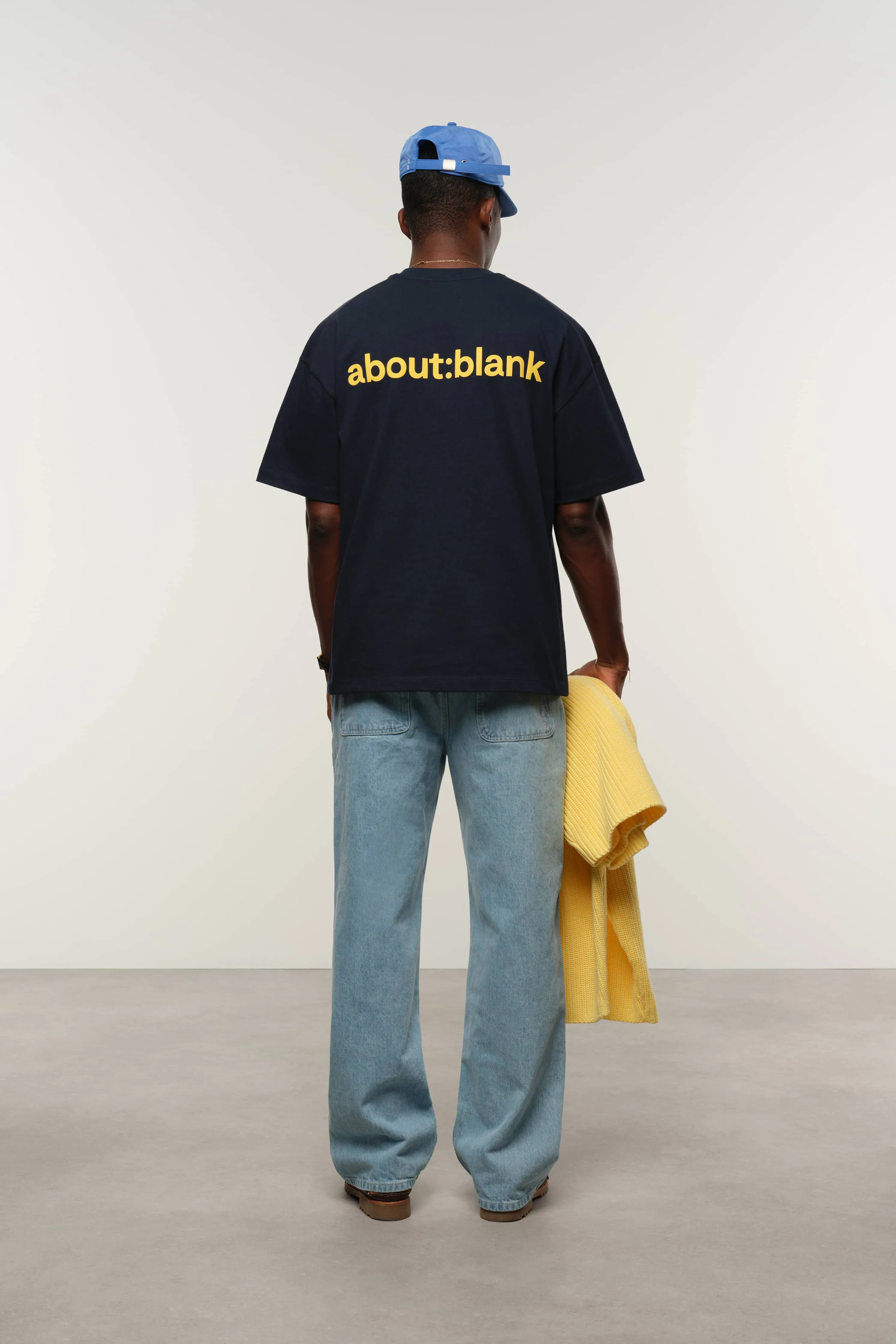 reverse t-shirt navy/yellow sold by about:blank product image thumbnail 4