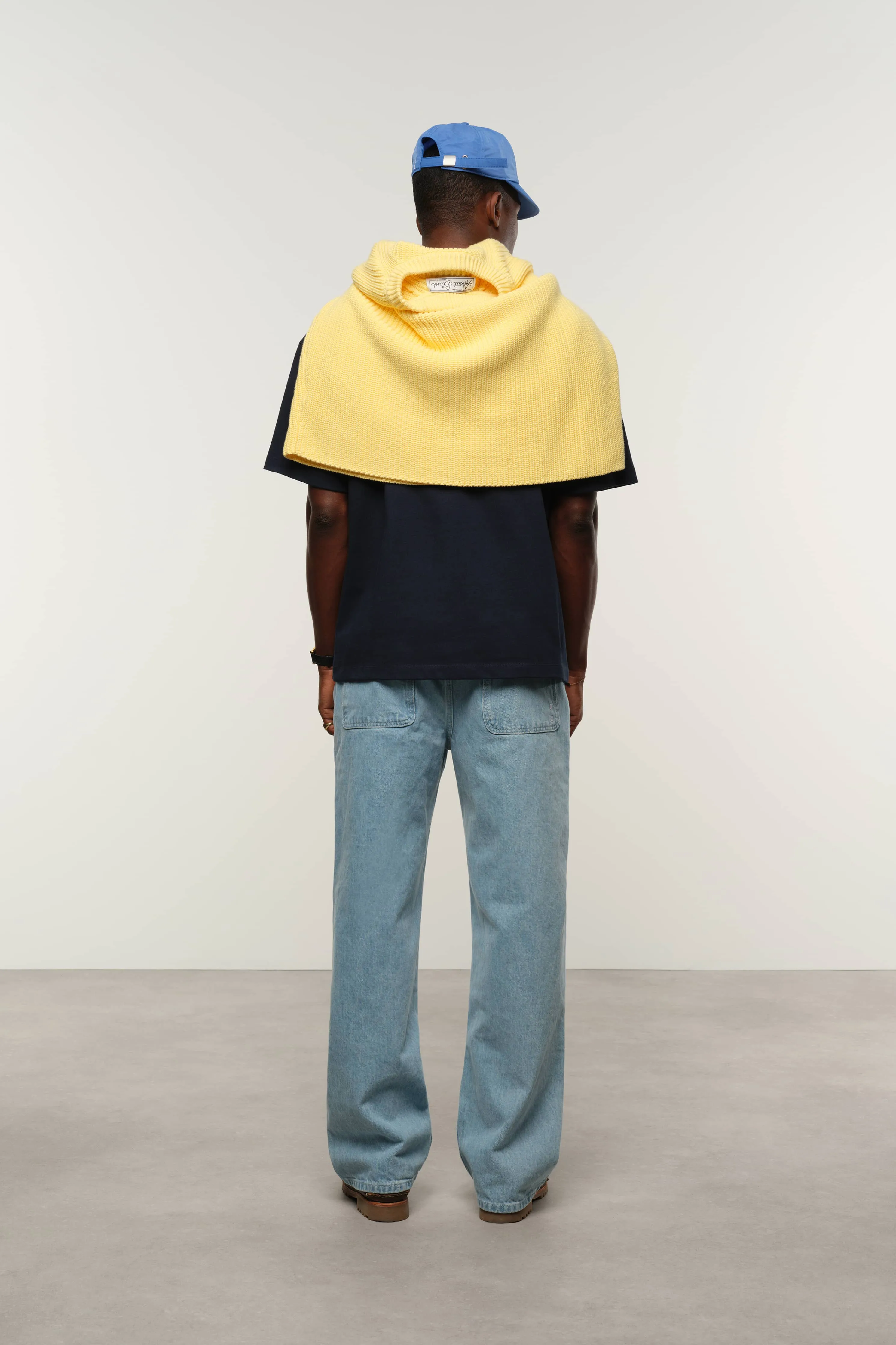 reverse t-shirt navy/yellow sold by about:blank product image thumbnail 3