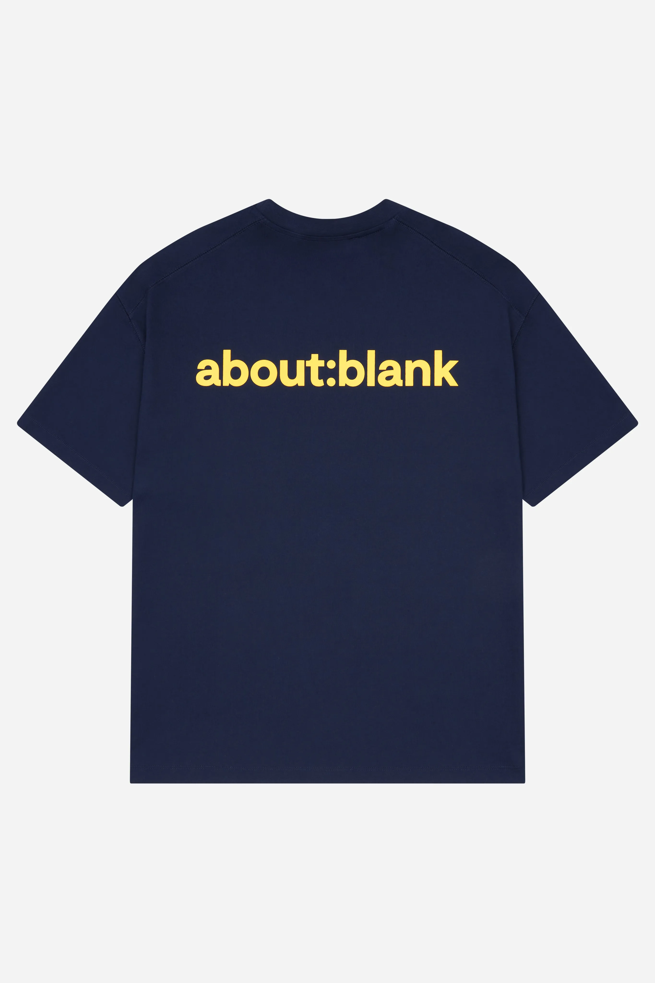 reverse t-shirt navy/yellow sold by about:blank