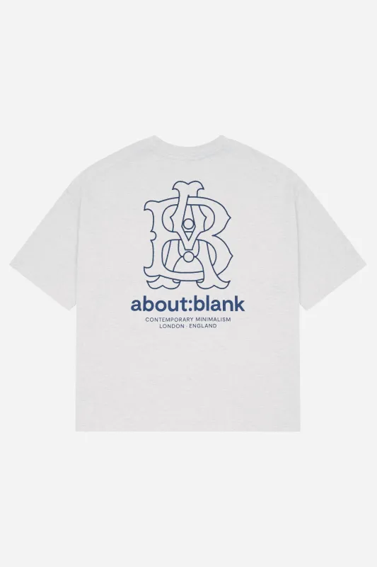 emblem t-shirt grey marl/blue sold by about:blank