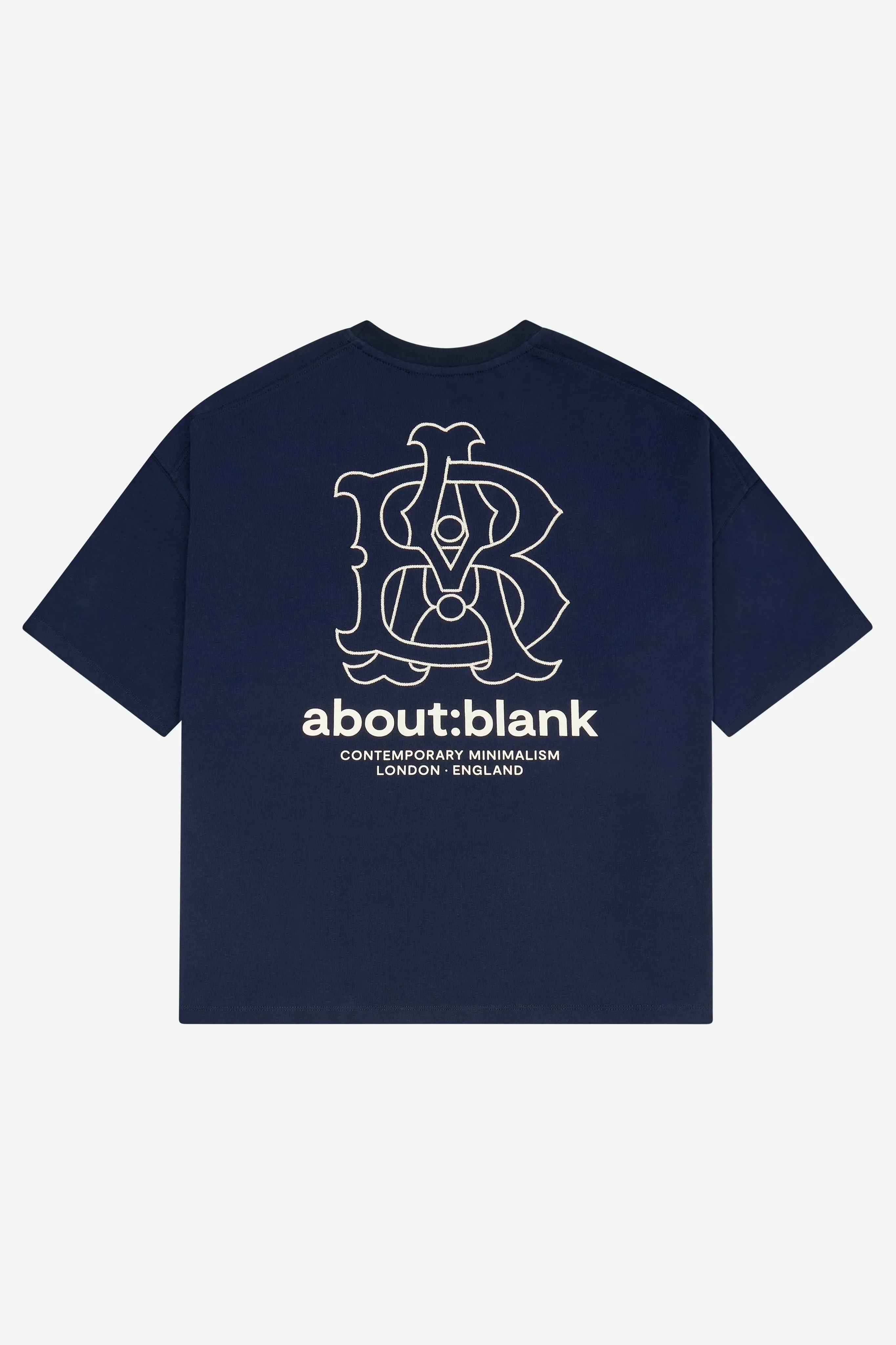 emblem t-shirt navy sold by about:blank