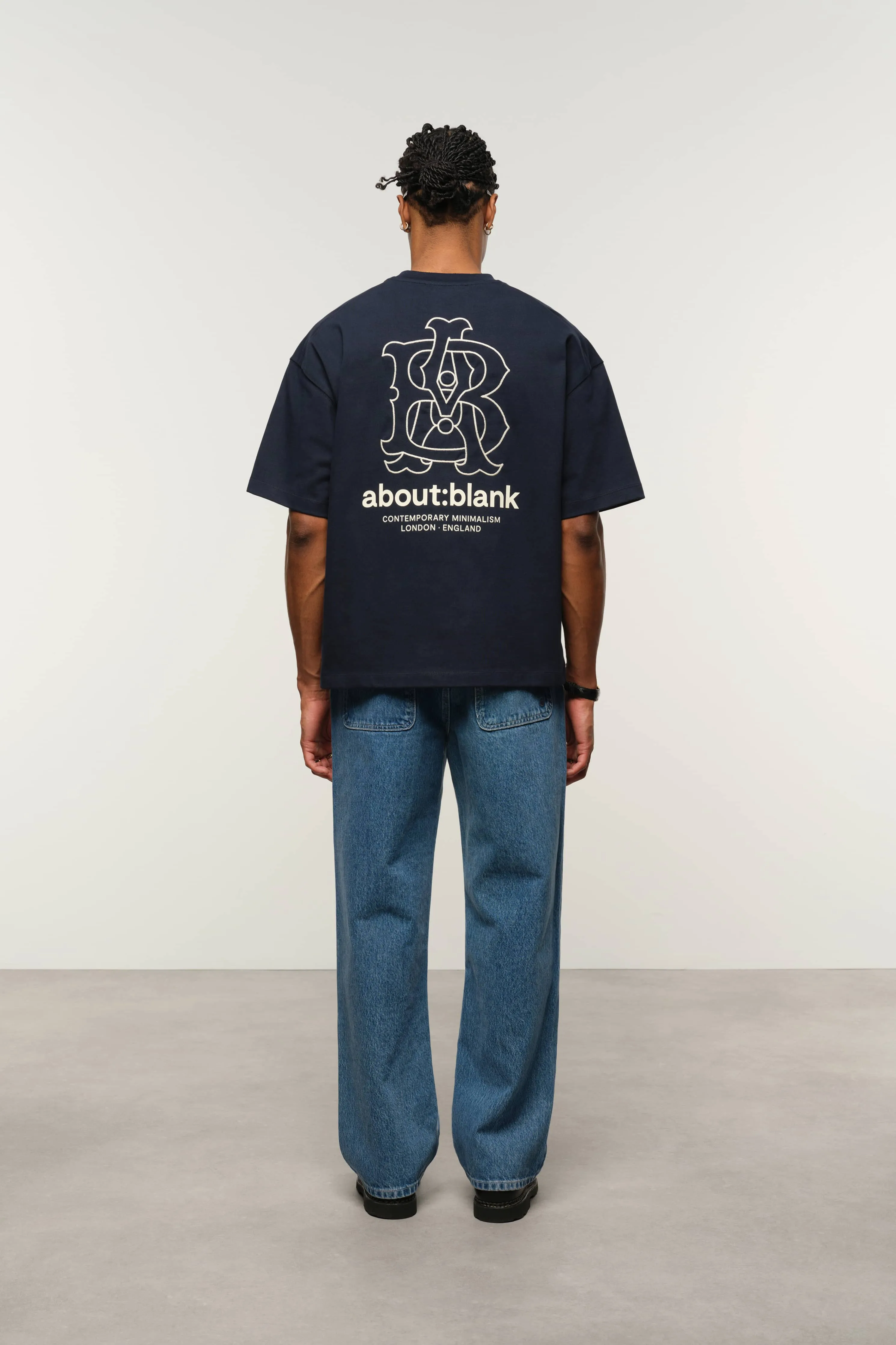 emblem t-shirt navy sold by about:blank product image thumbnail 5
