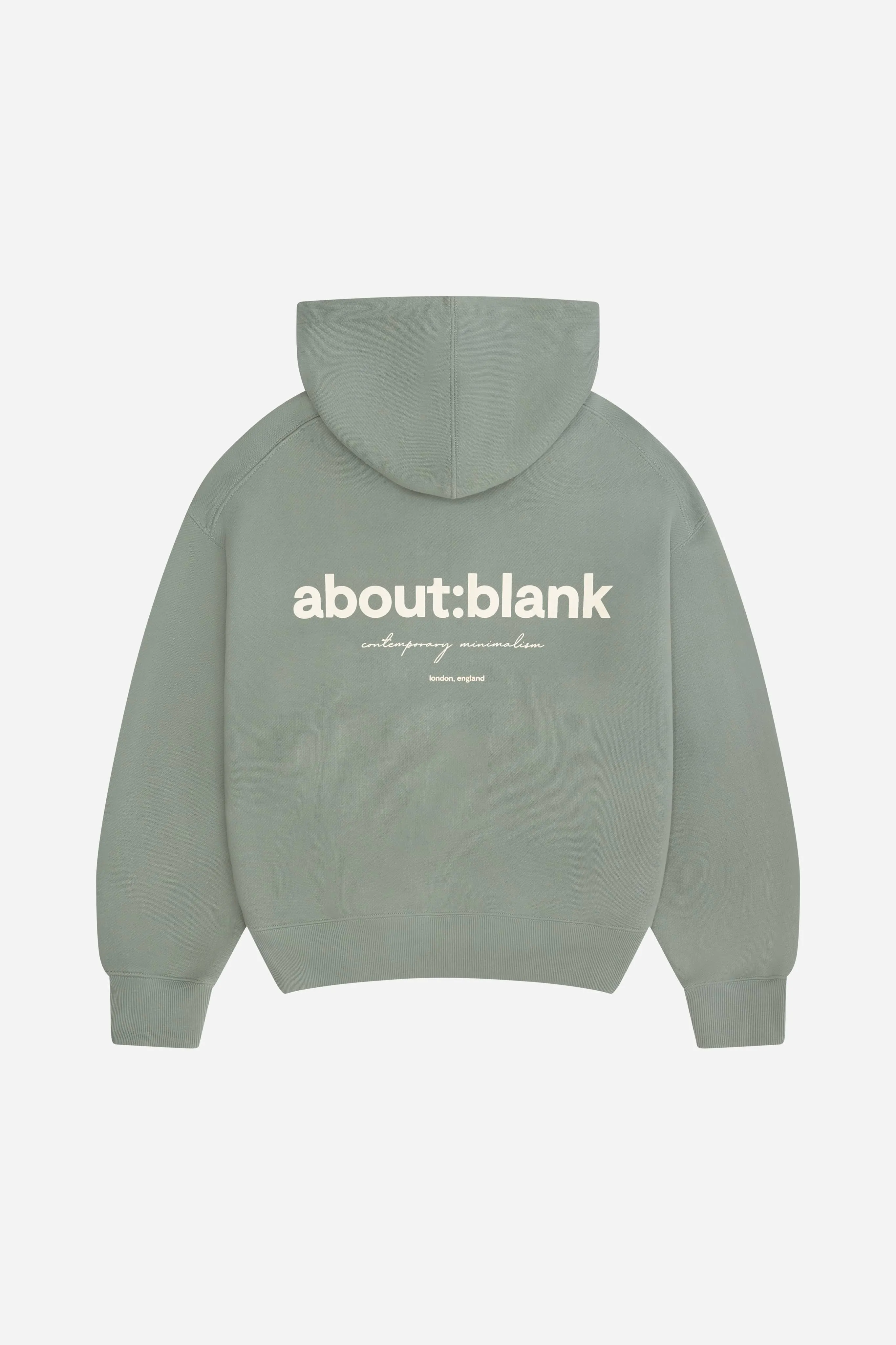 box hoodie sage/ecru sold by about:blank