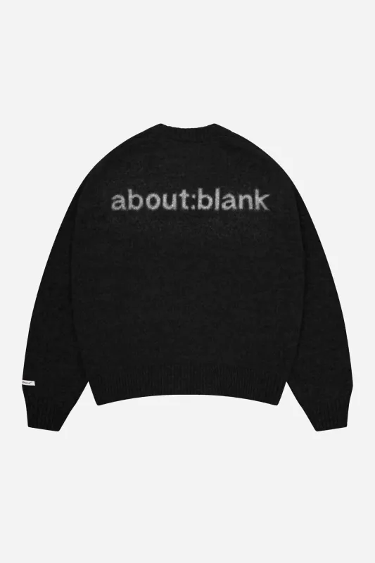 mohair knitted crewneck black/ecru sold by about:blank