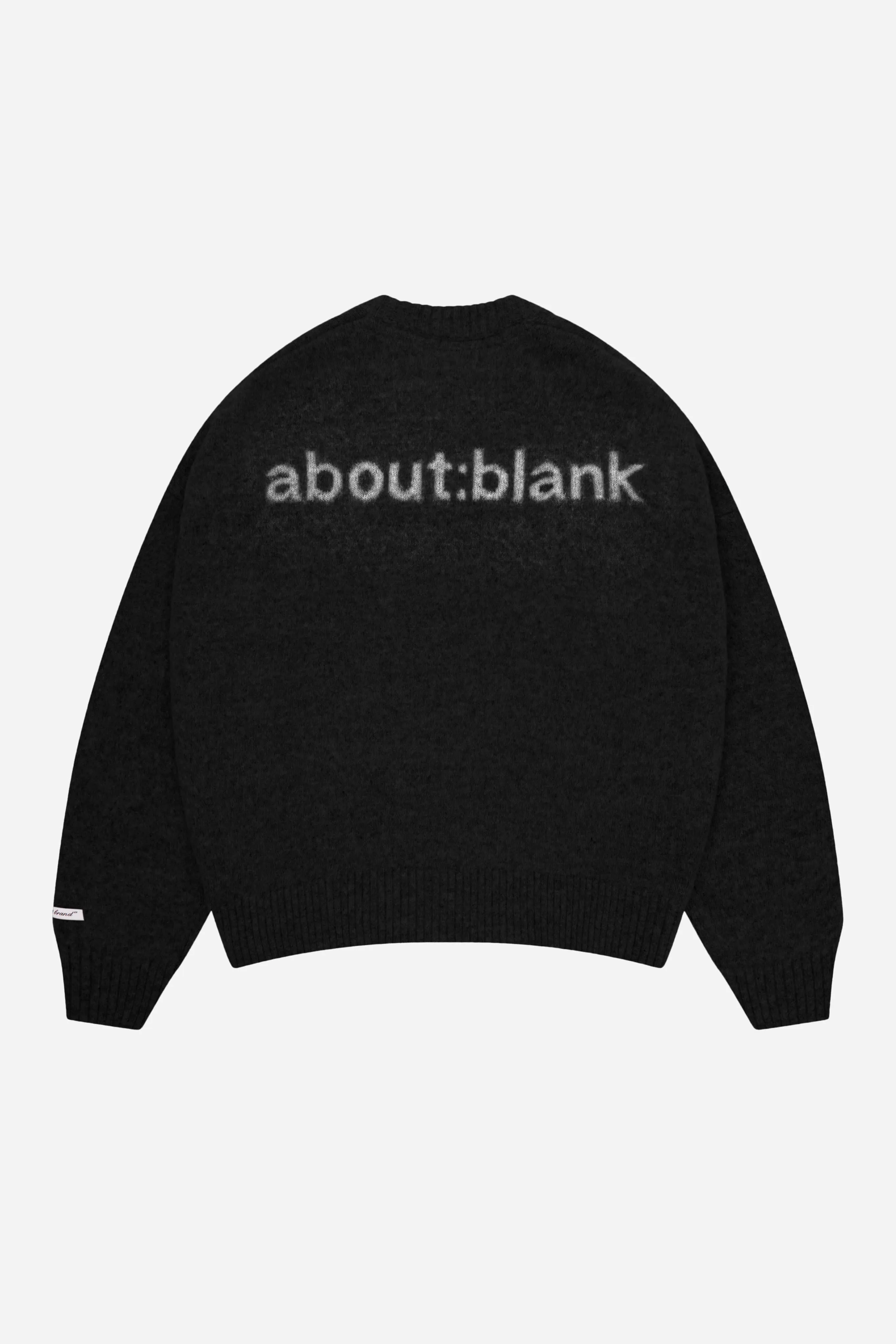 mohair knitted crewneck black/ecru sold by about:blank