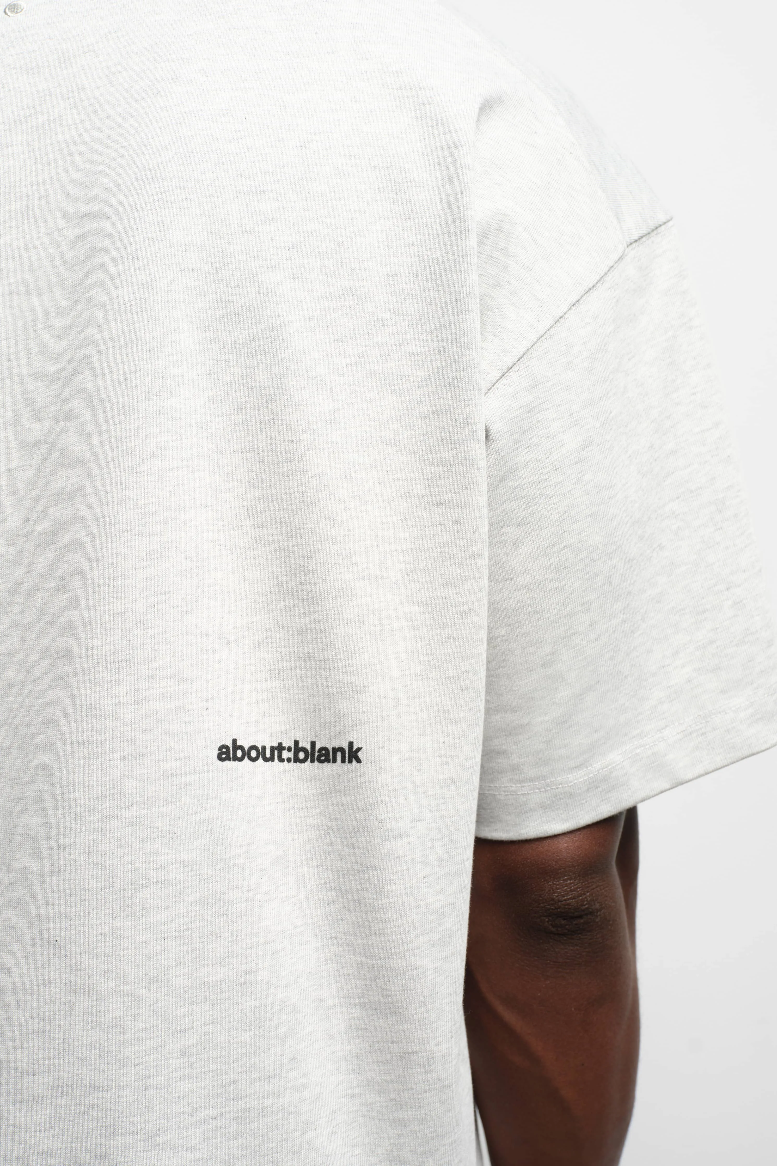 mock neck t-shirt grey marl/black sold by about:blank product image thumbnail 5