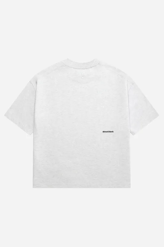 mock neck t-shirt grey marl/black sold by about:blank