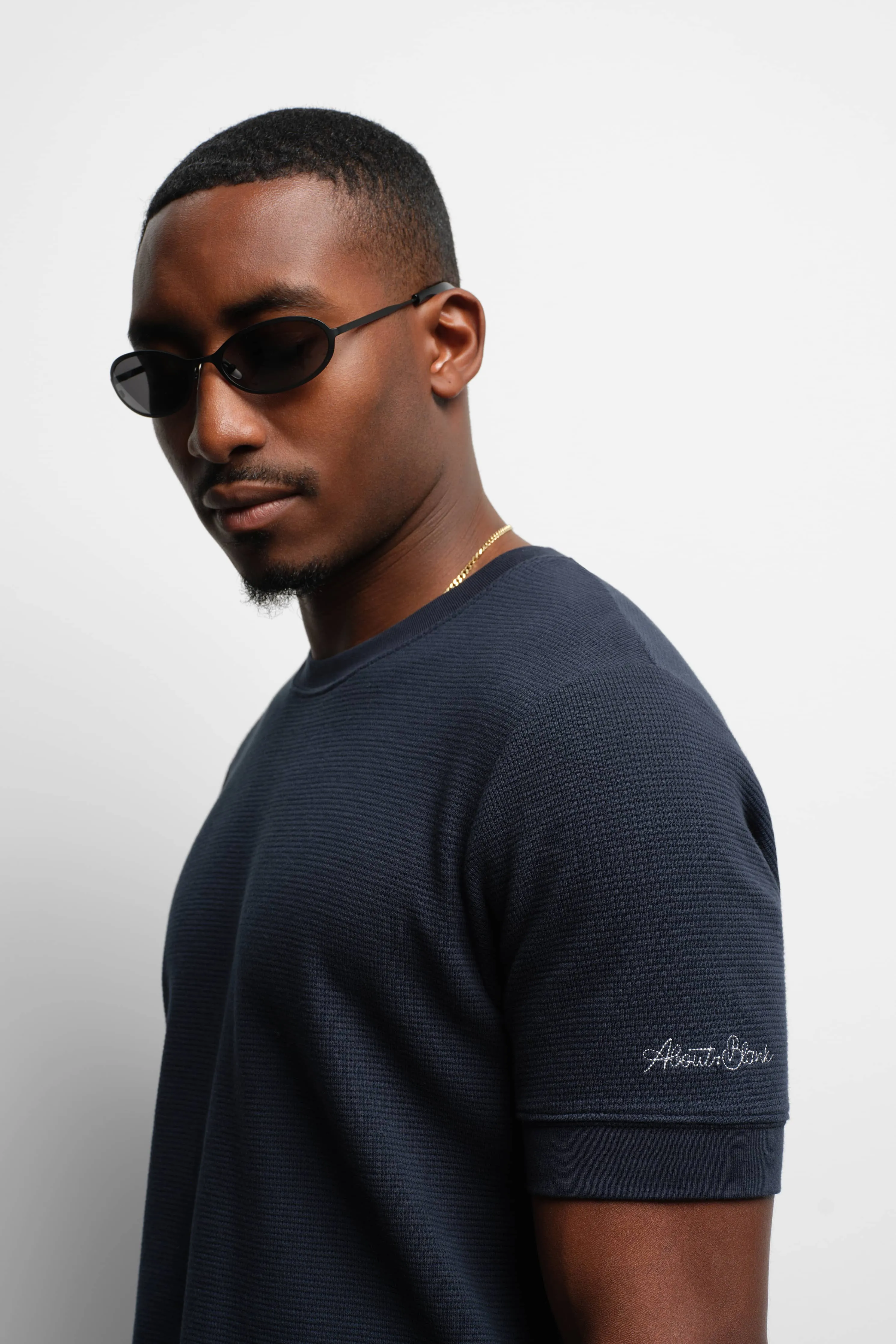 fitted t-shirt navy sold by about:blank product image thumbnail 4