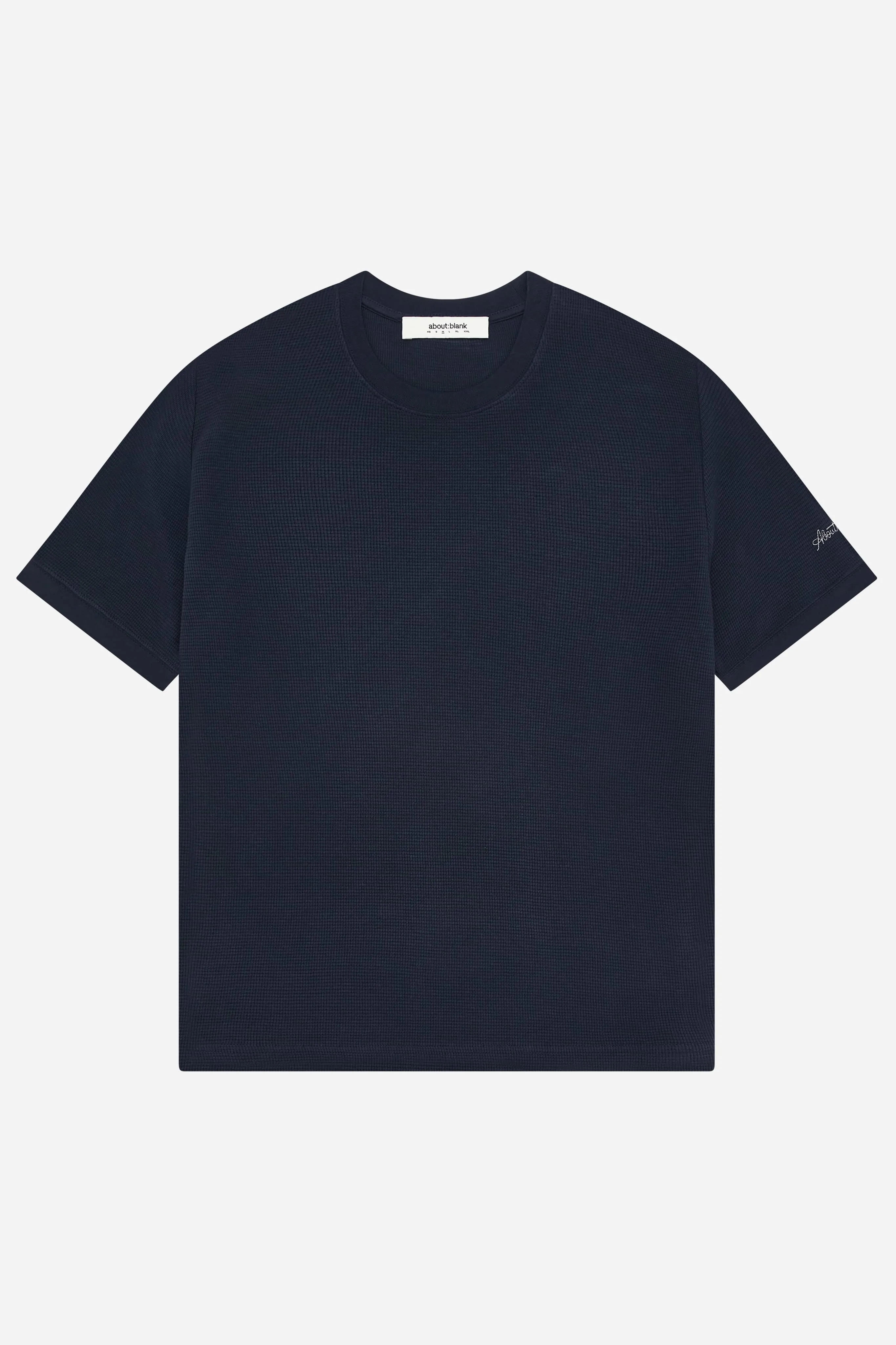 fitted t-shirt navy sold by about:blank