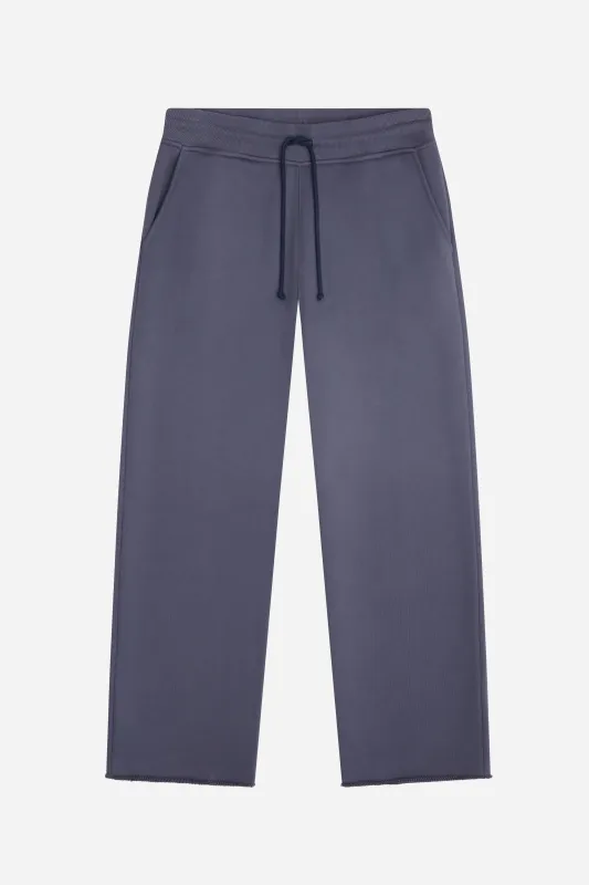 cut off sweatpant smoke blue/ecru sold by about:blank