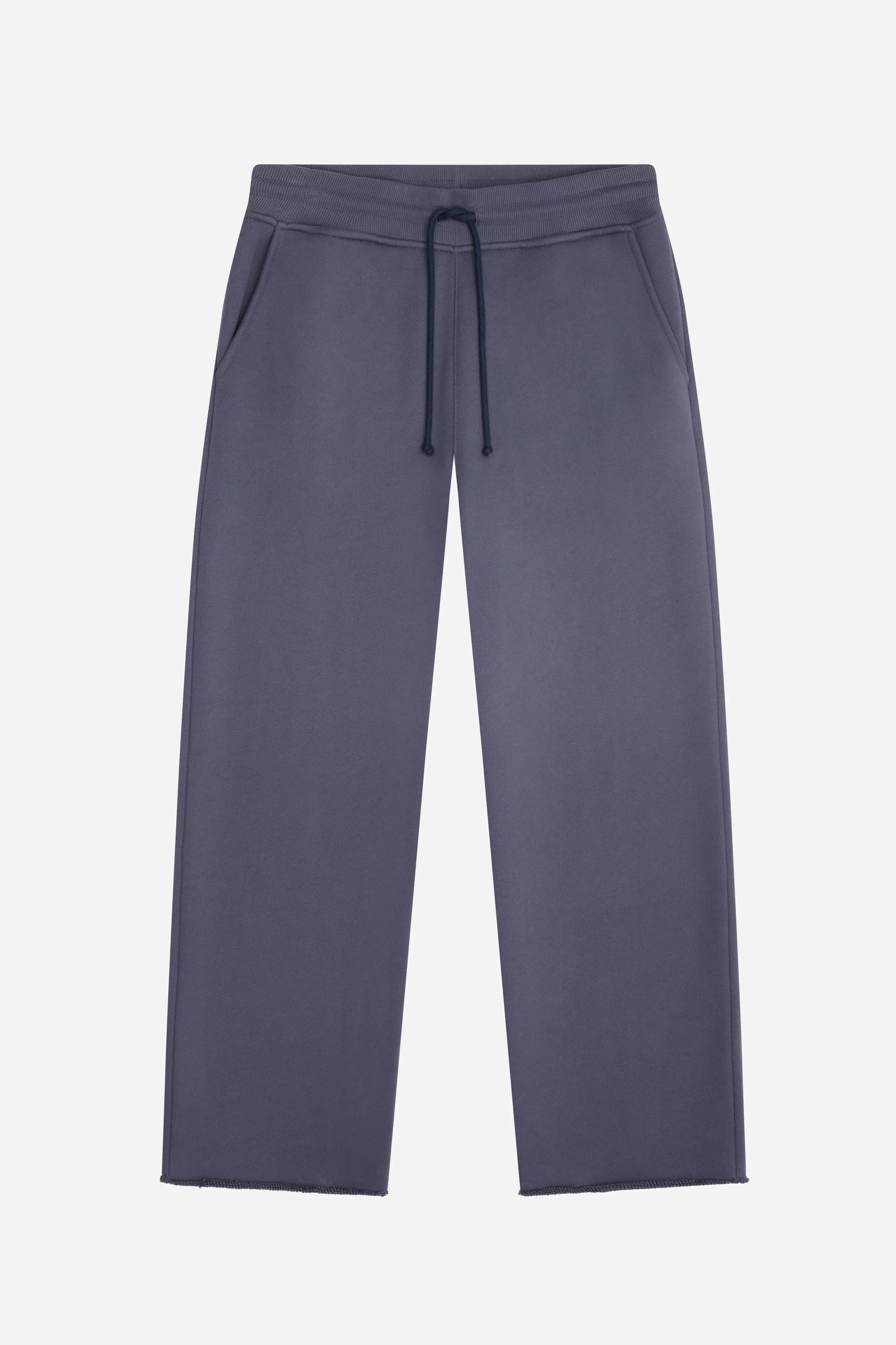 cut off sweatpant smoke blue/ecru sold by about:blank