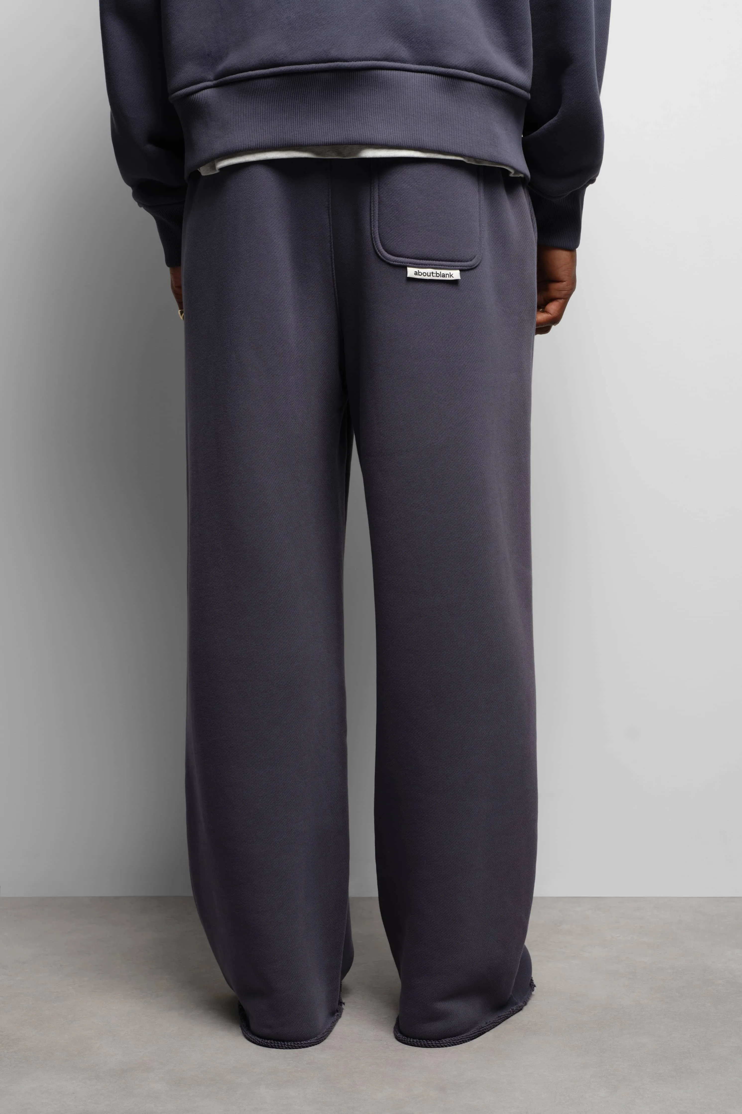 cut off sweatpant smoke blue/ecru sold by about:blank product image thumbnail 5
