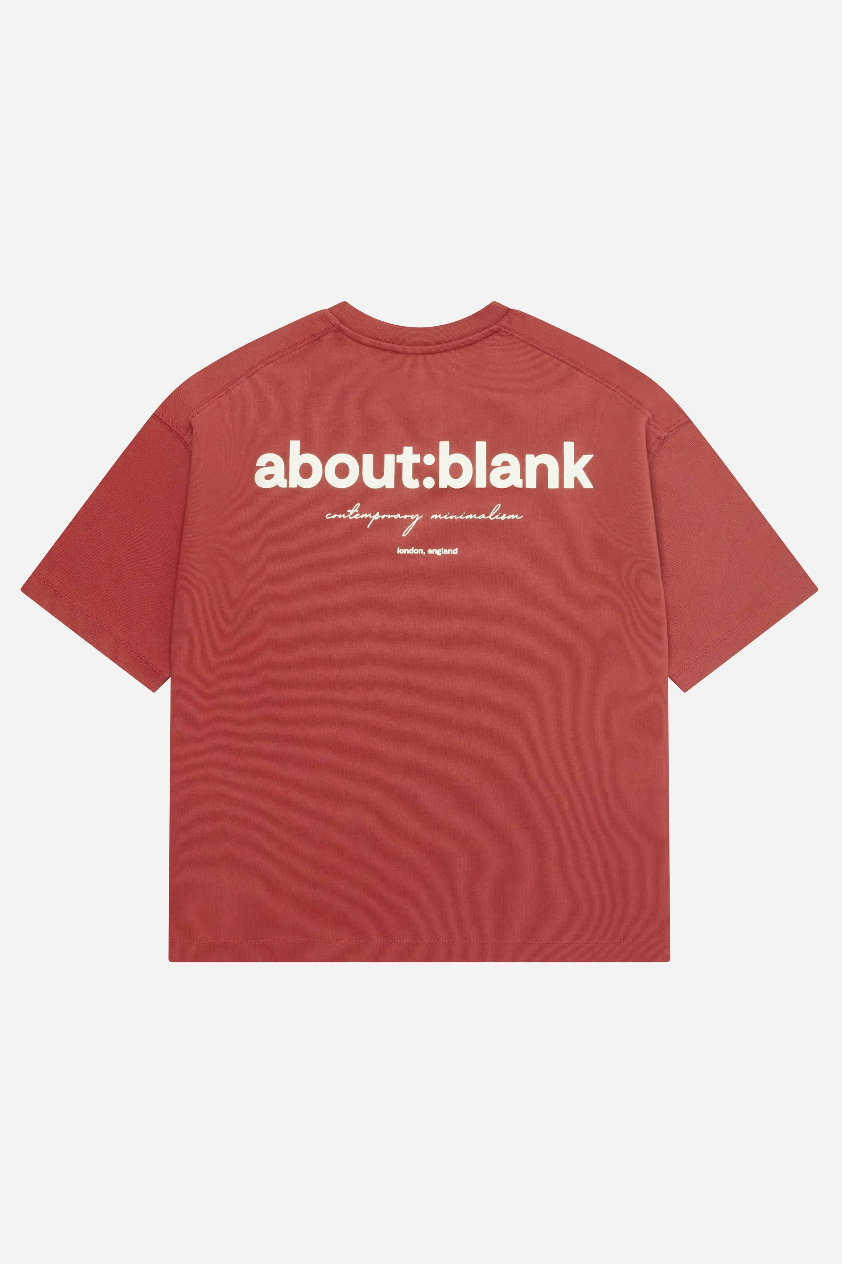 box t-shirt wine/ecru sold by about:blank