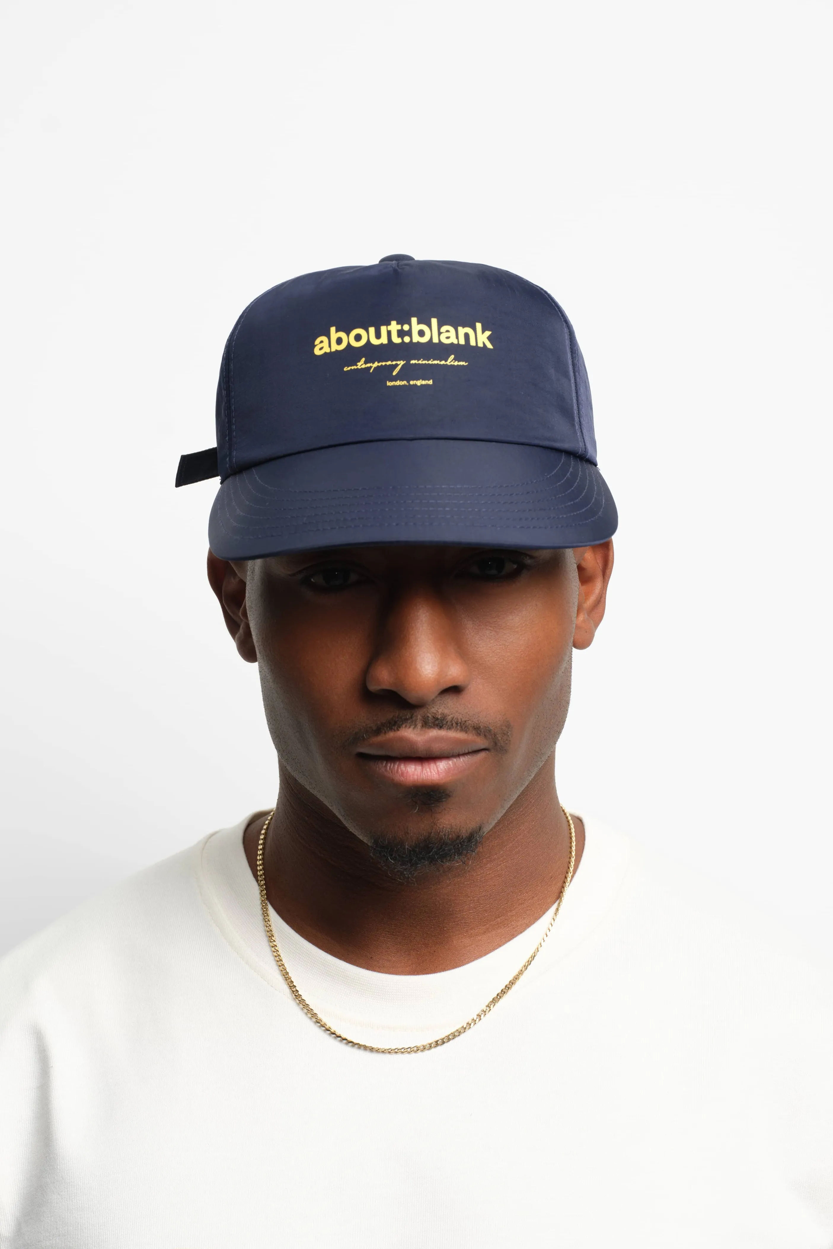 box cap navy/yellow sold by about:blank product image thumbnail 2