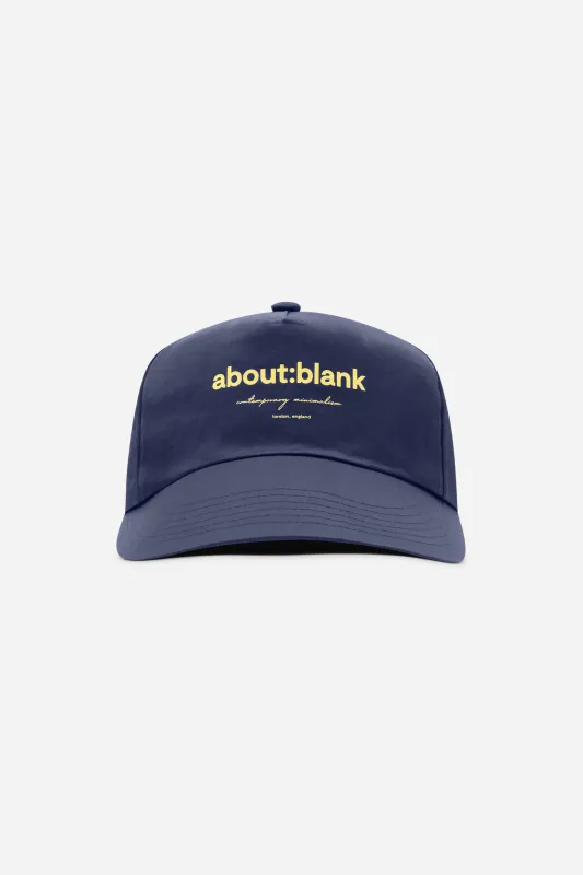 box cap navy/yellow sold by about:blank