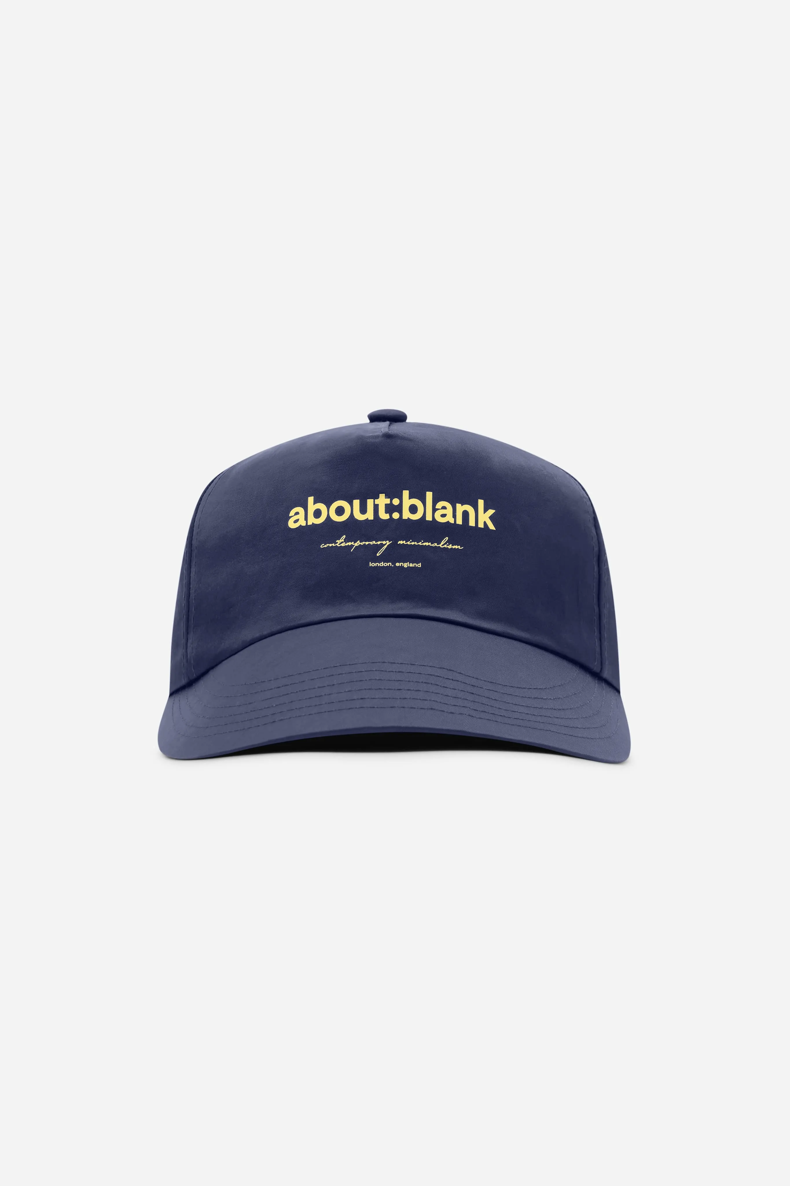box cap navy/yellow sold by about:blank