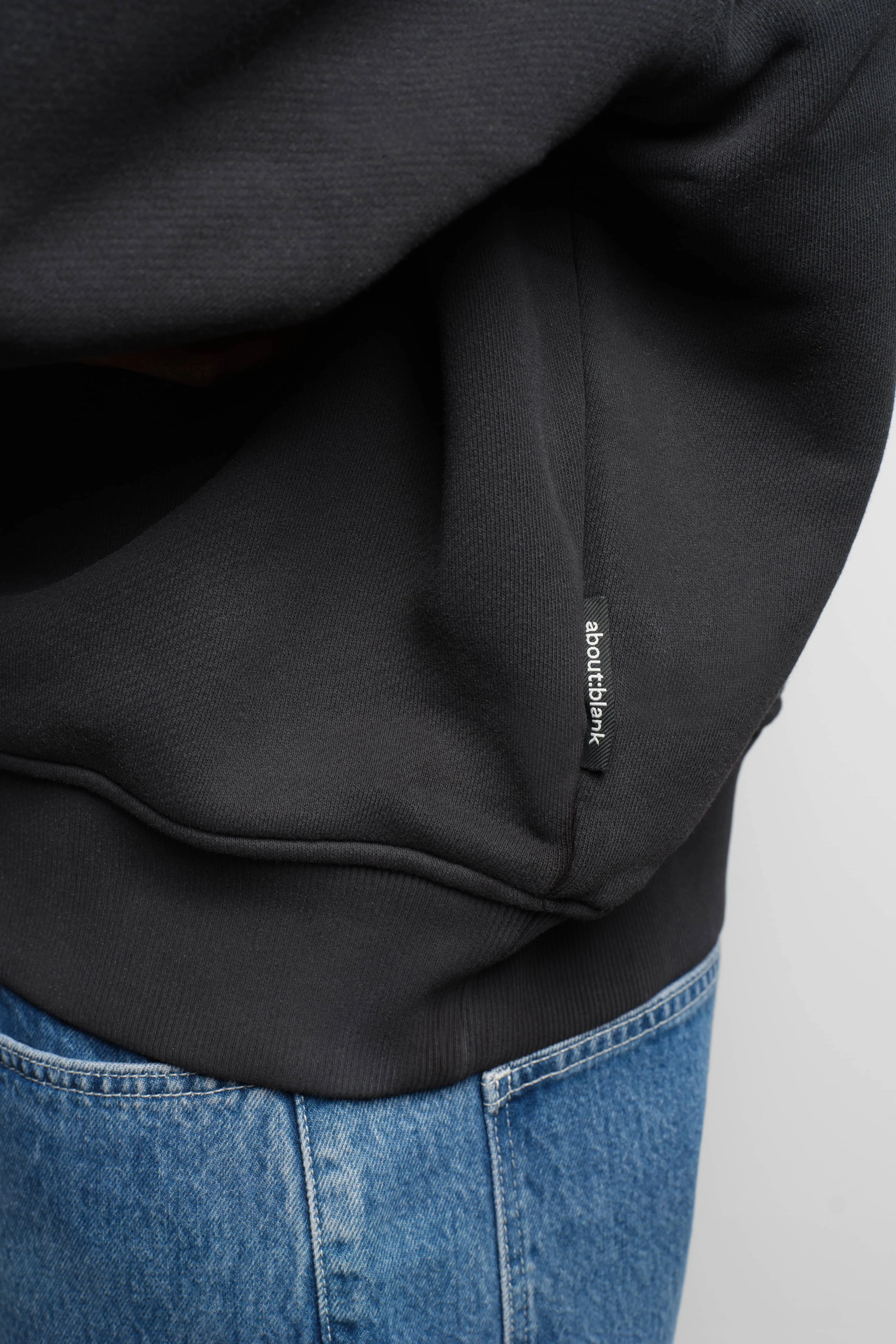 washed raglan sweat black sold by about:blank product image thumbnail 3