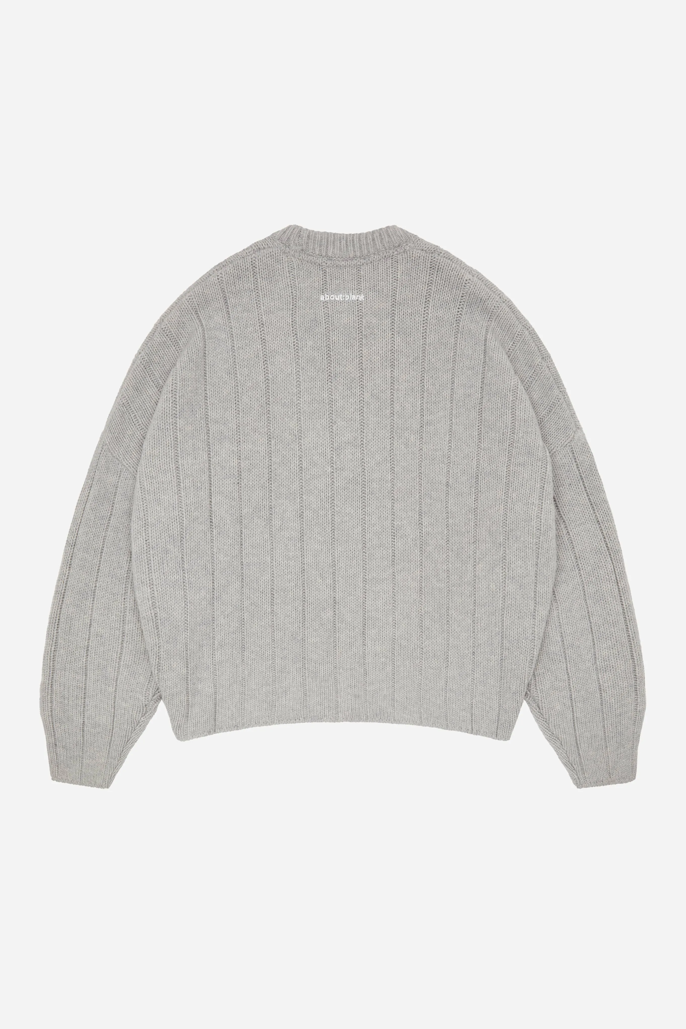 large rib knit crew grey sold by about:blank product image thumbnail 3