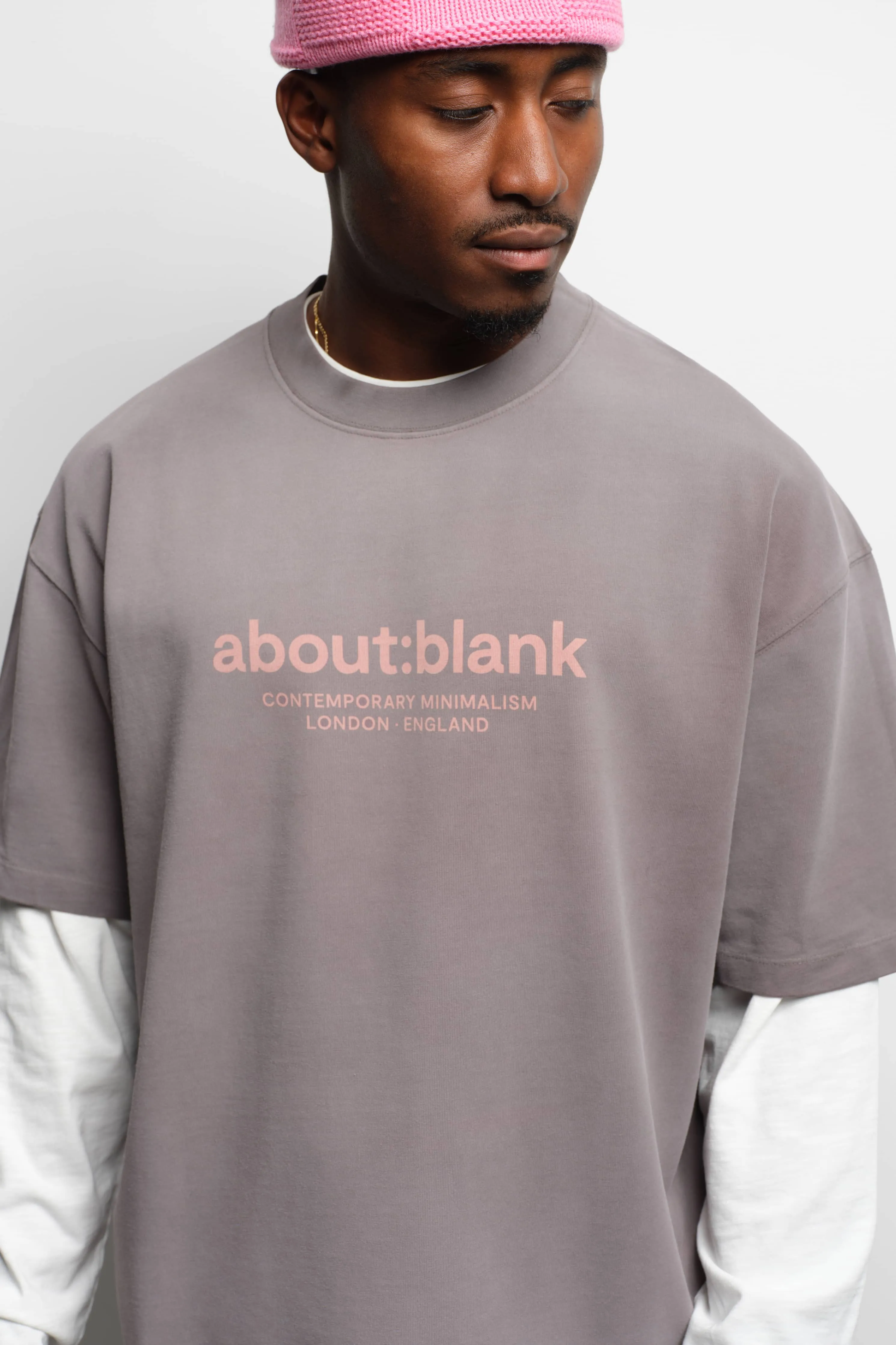 garcon t-shirt charcoal/pink sold by about:blank product image thumbnail 3