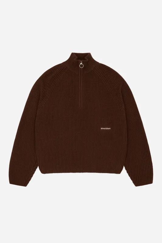 funnel knit brown sold by about:blank