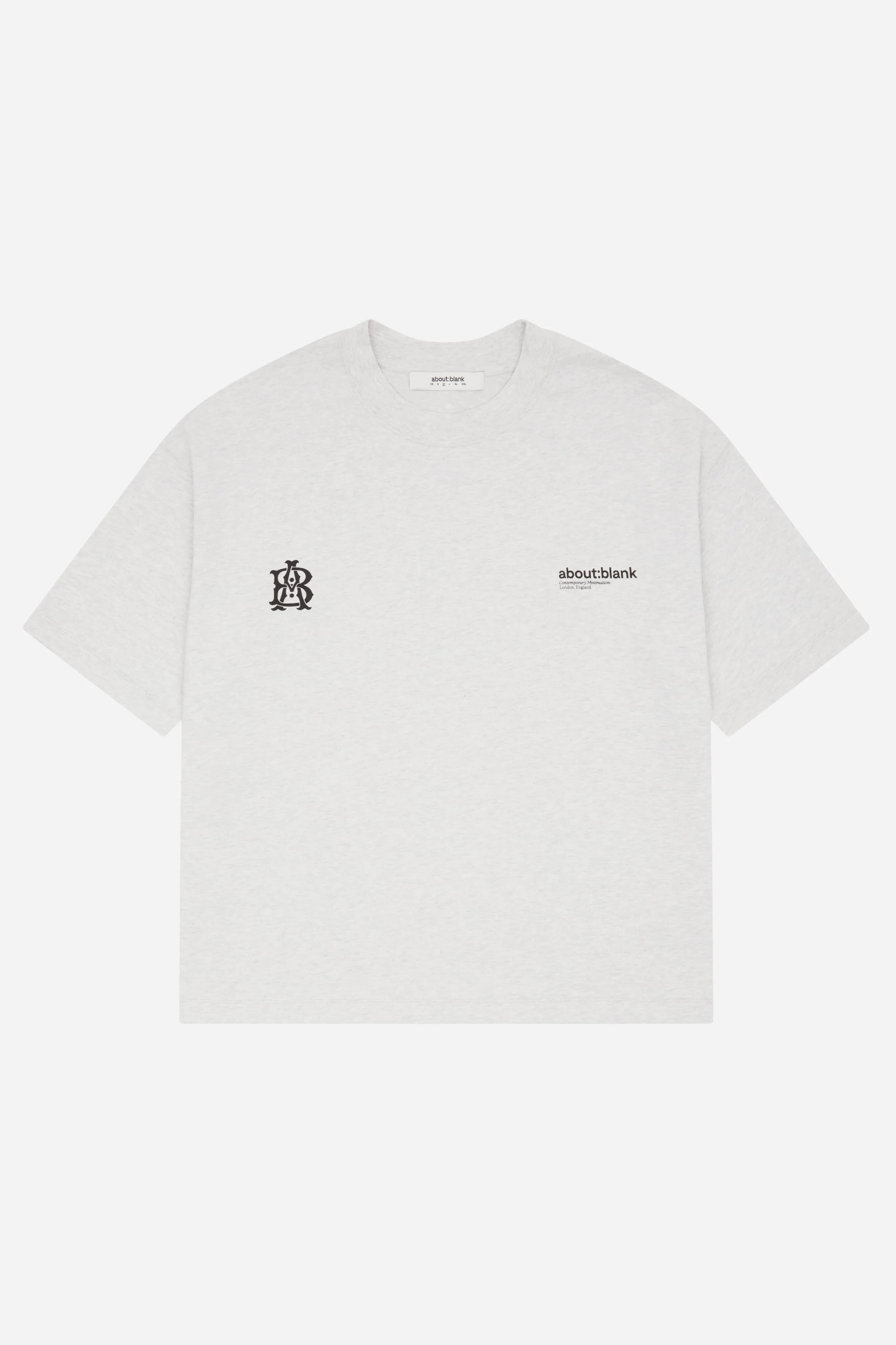 dual logo t-shirt grey marl/black sold by about:blank