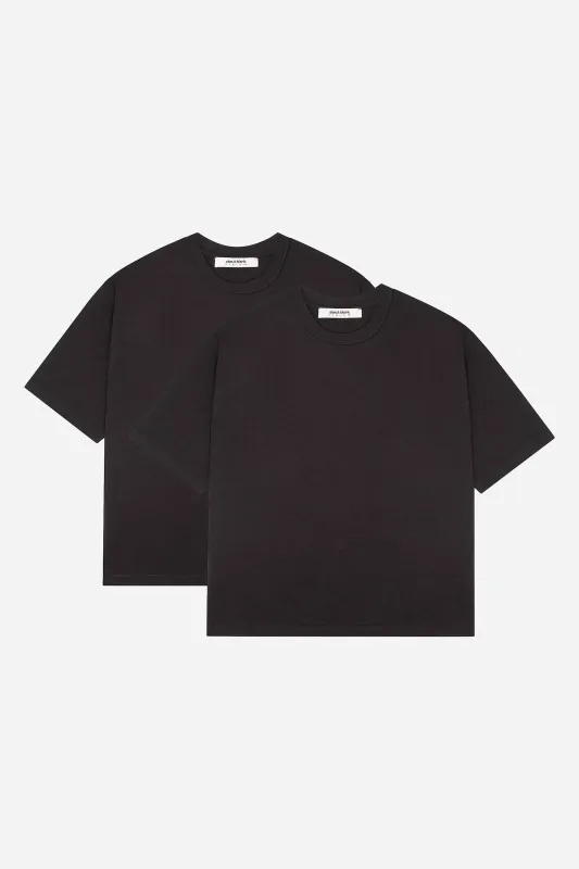 2 pack t-shirt black sold by about:blank