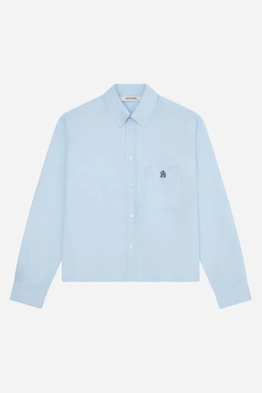 monogram oxford shirt blue sold by about:blank
