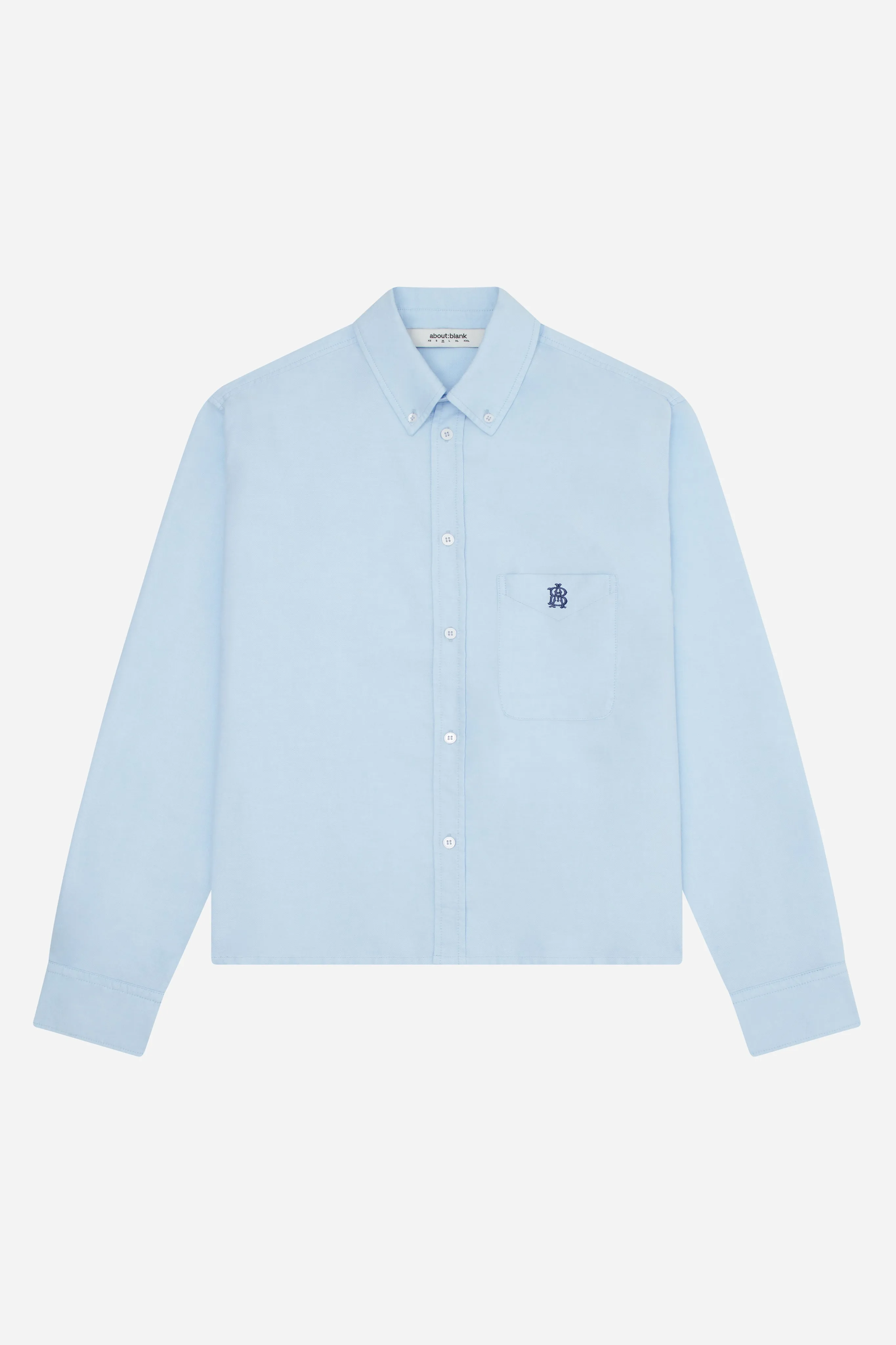 monogram oxford shirt blue sold by about:blank